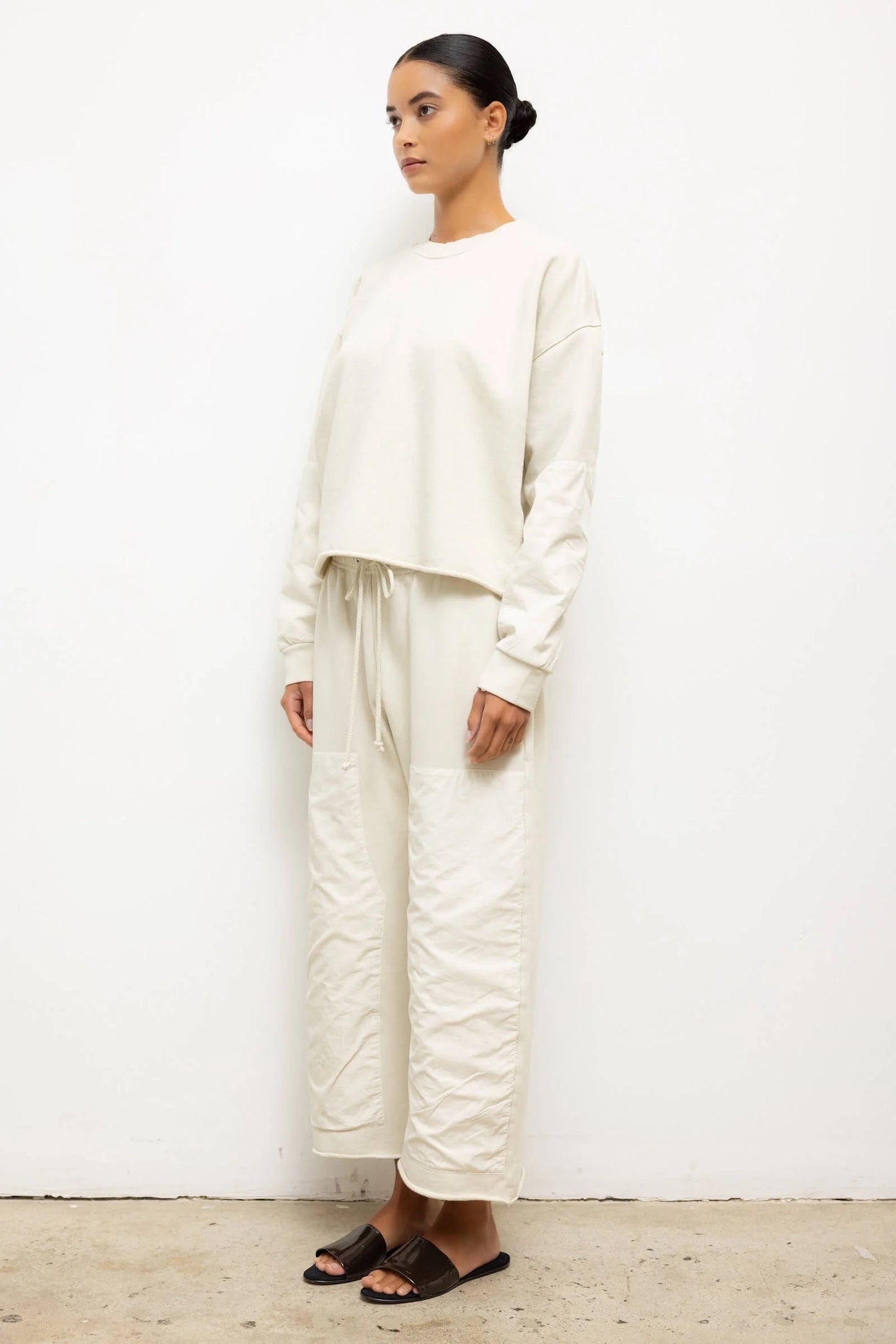 Leset - Women - Chalk Jamie Patch Crew