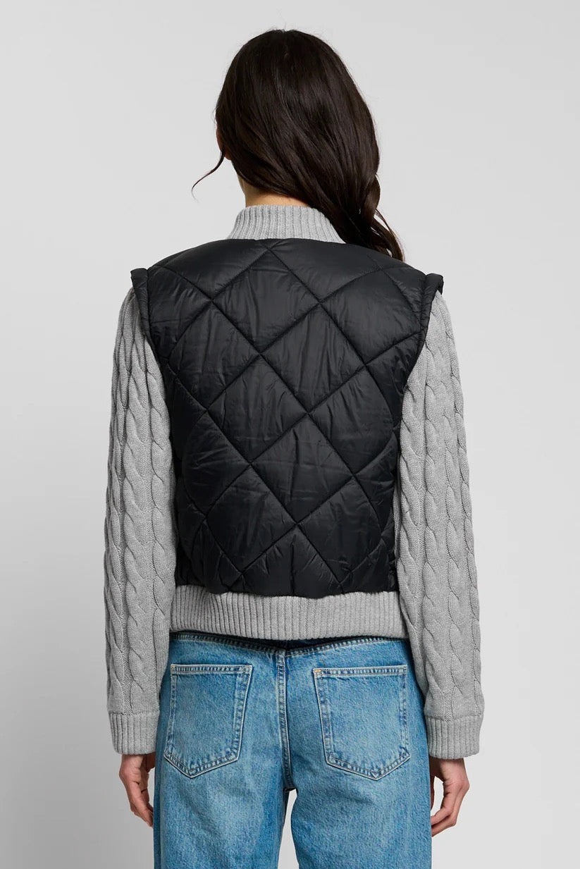 Central Park West - Women - Ember Quilted Nylon Sweater Sleeve Puffer