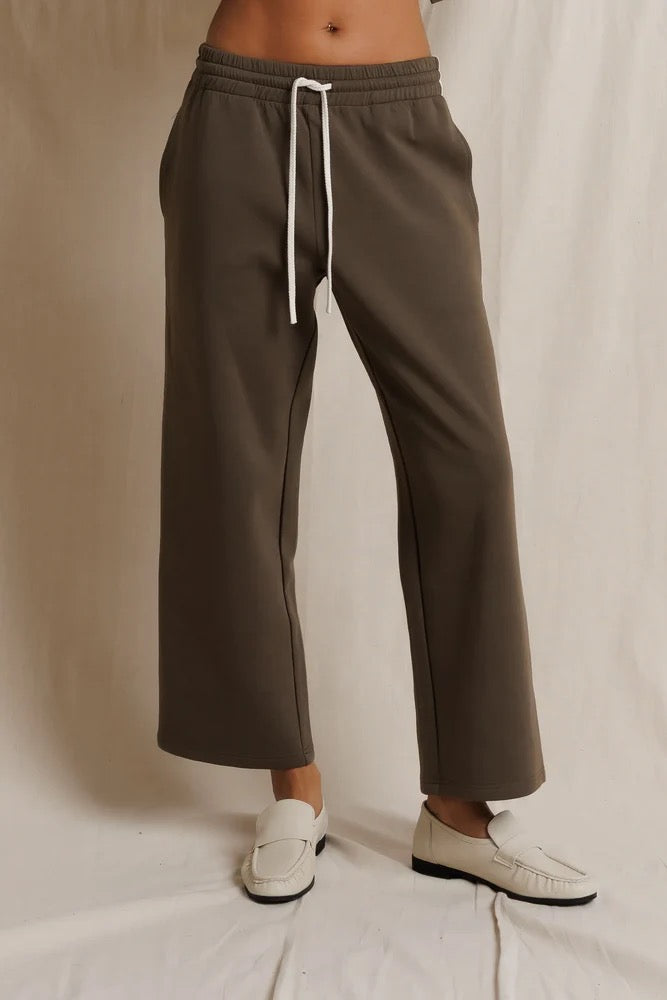 Perfect White Tee - Women - Dark Olive Claud Track Pant
