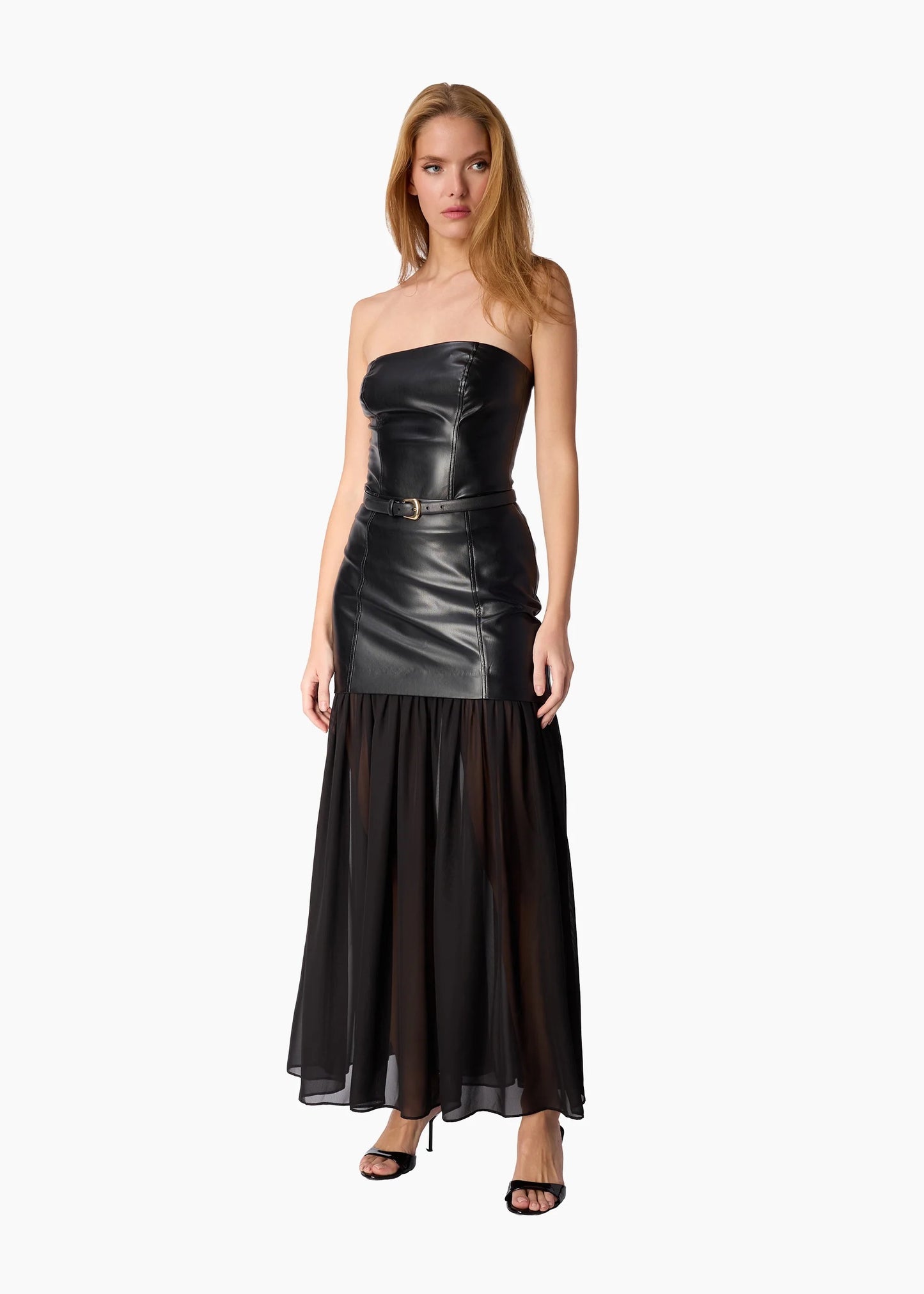 CAMI NYC - Women - Black Vegan Leather Brent Bodysuit