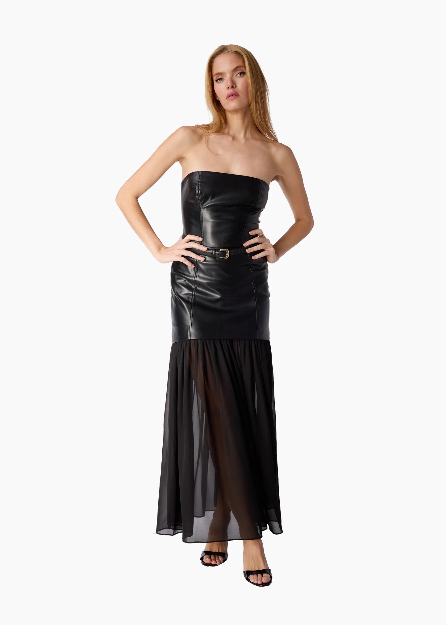CAMI NYC - Women - Black Johnston Vegan Leather Maxi Skirt