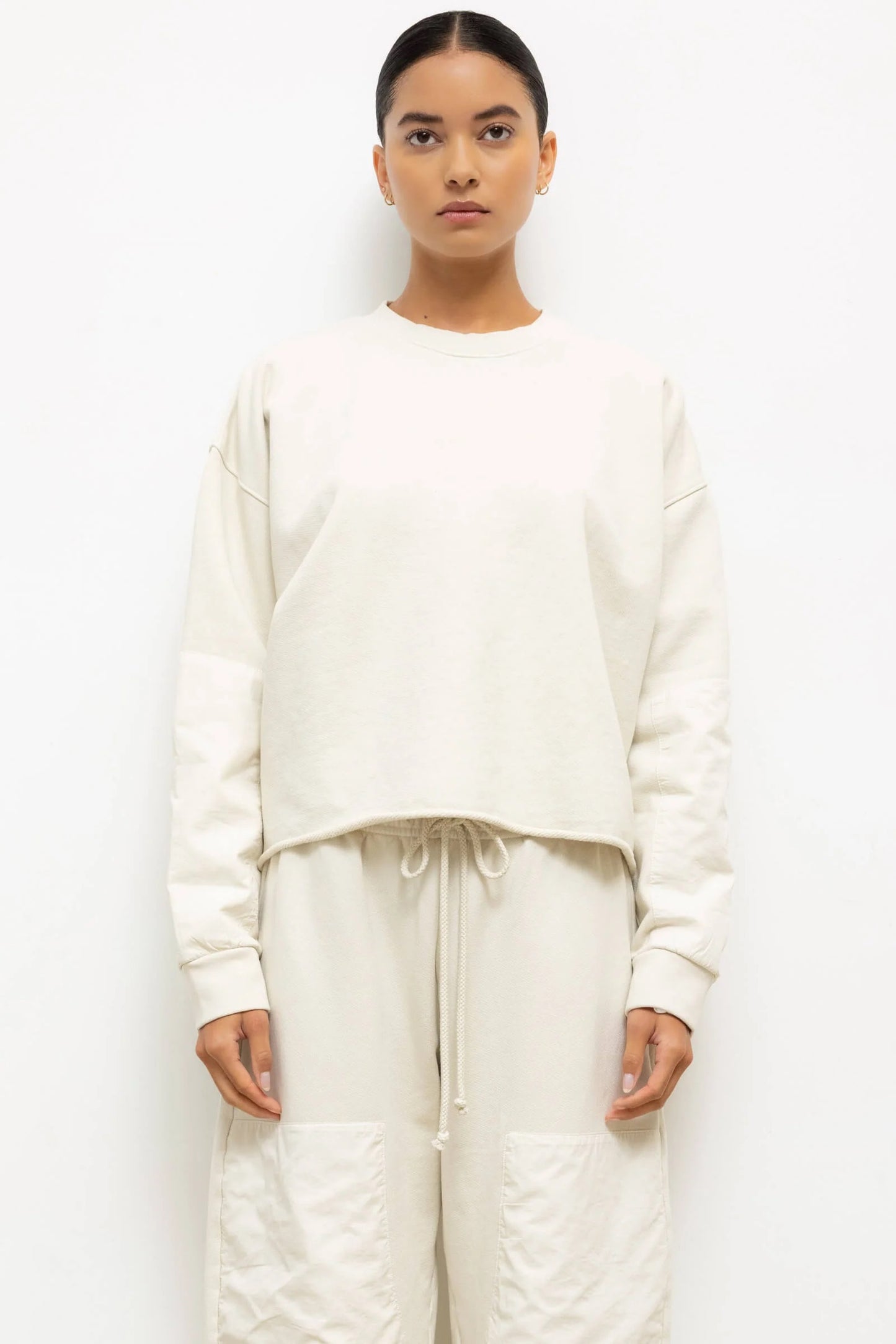 Leset - Women - Chalk Jamie Patch Crew