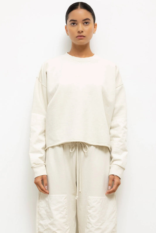 Leset - Women - Chalk Jamie Patch Crew