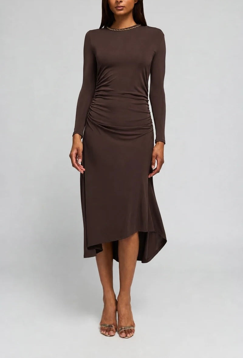 Generation Love - Women - Espresso  Saffira Chain Jersey Dress