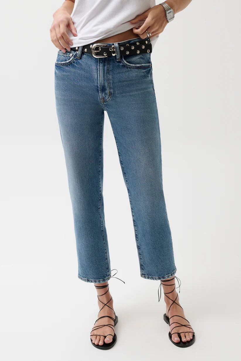 Pistola - Women -  River Aleks Mid Rise Straight Cropped Jean