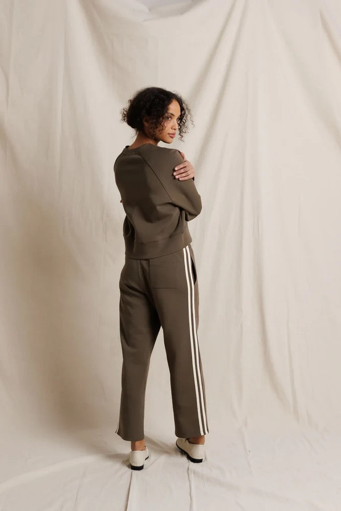 Perfect White Tee - Women - Dark Olive Claud Track Pant