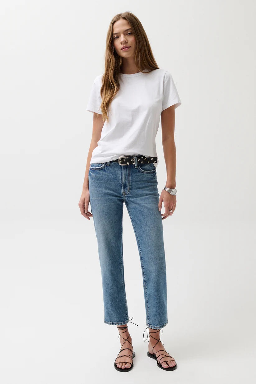 Pistola - Women -  River Aleks Mid Rise Straight Cropped Jean