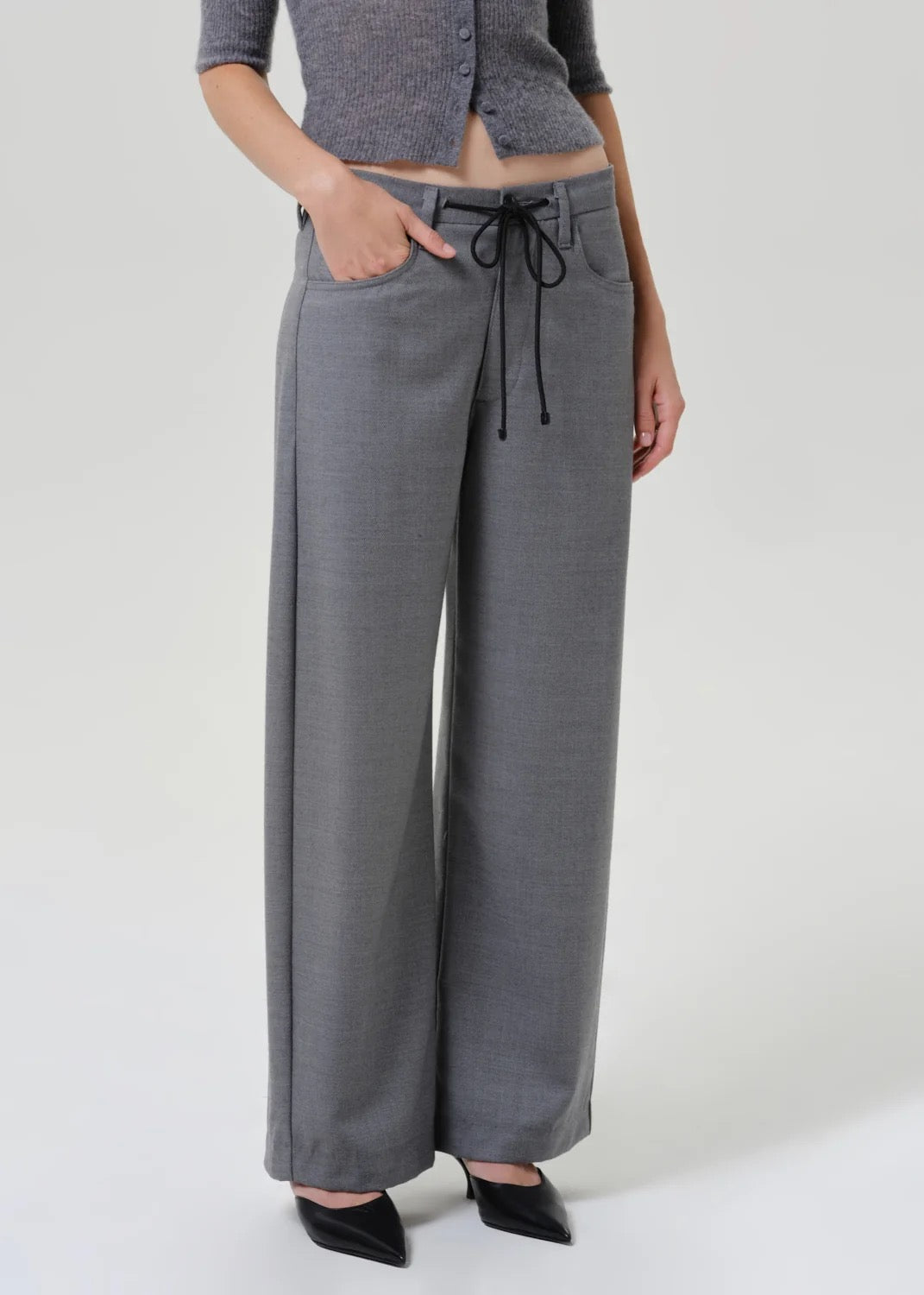 Citizens of Humanity - Women - Gris Brynn Drawstring Italian Virgin Wool Trouser