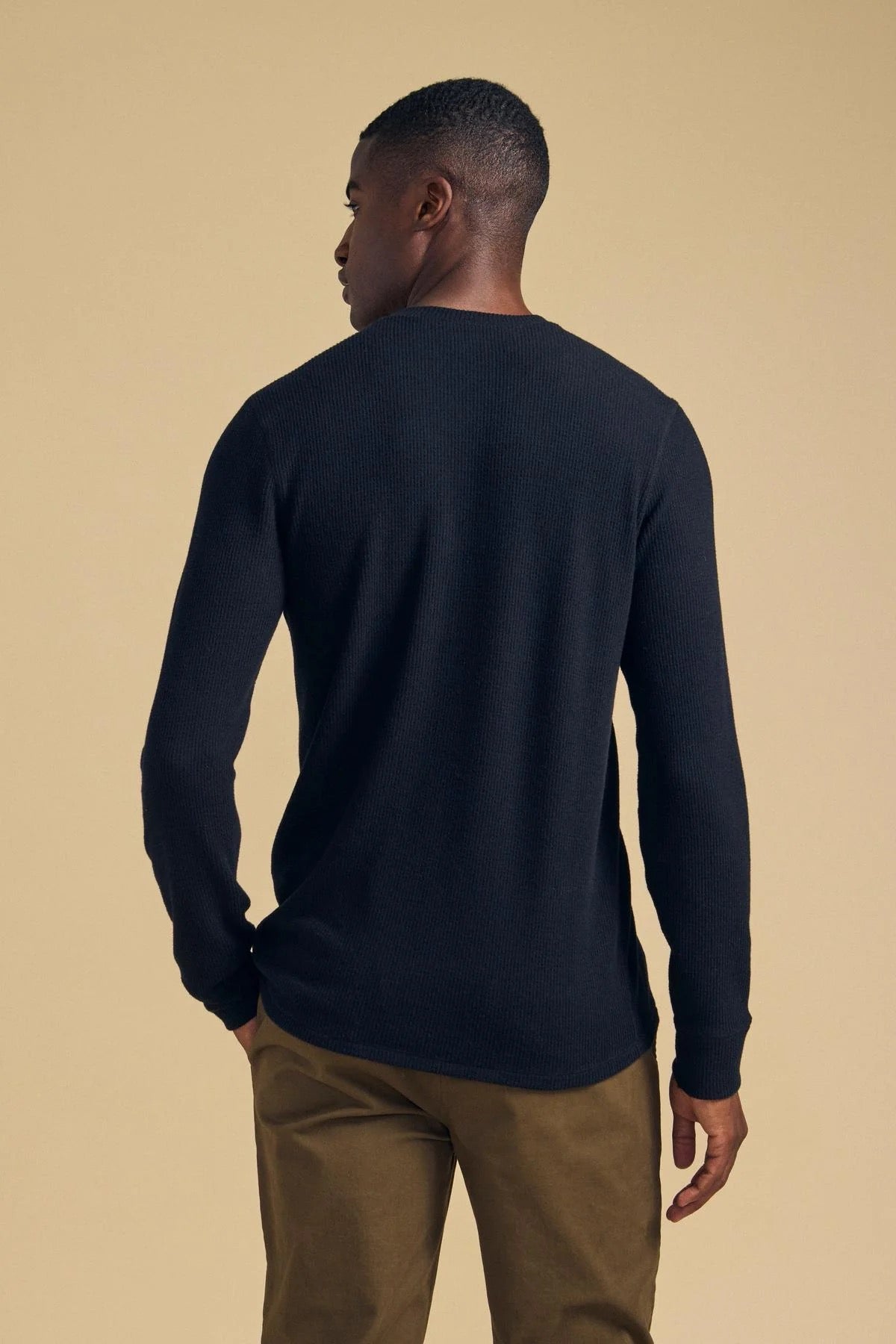 Velvet by Graham & Spencer - Men -Black Roen Thermal Henley