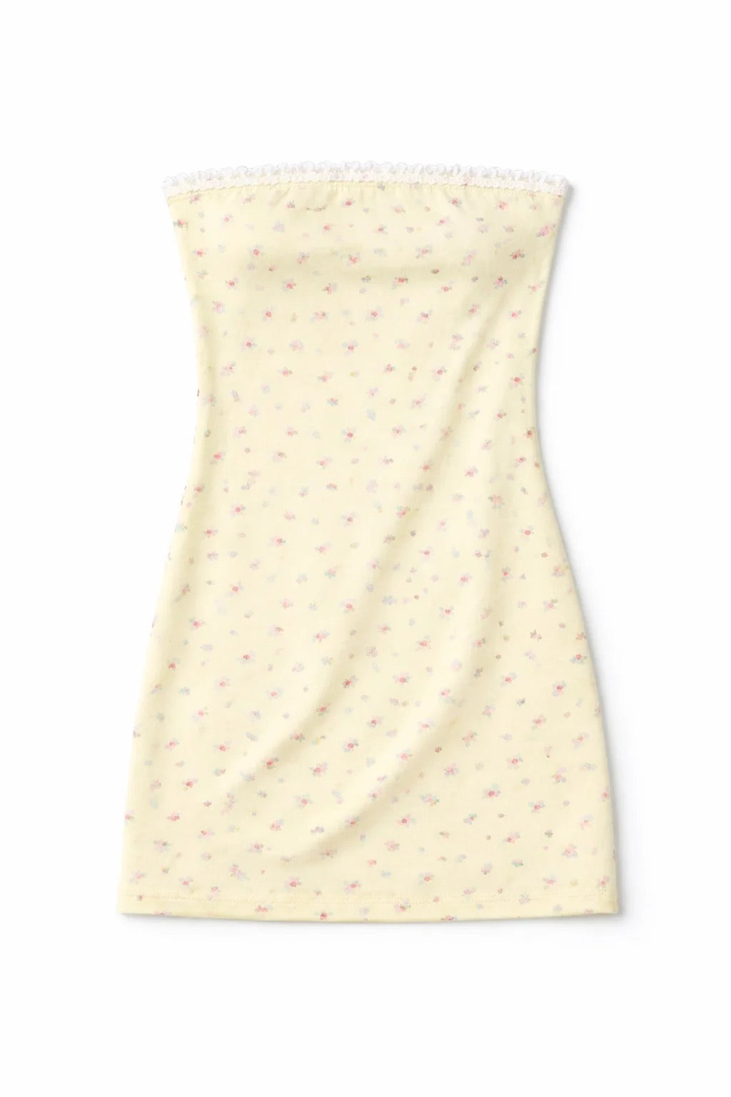 Theme NYC  - Junior - Yellow Stevie Pastel  Ditsy Tube Dress