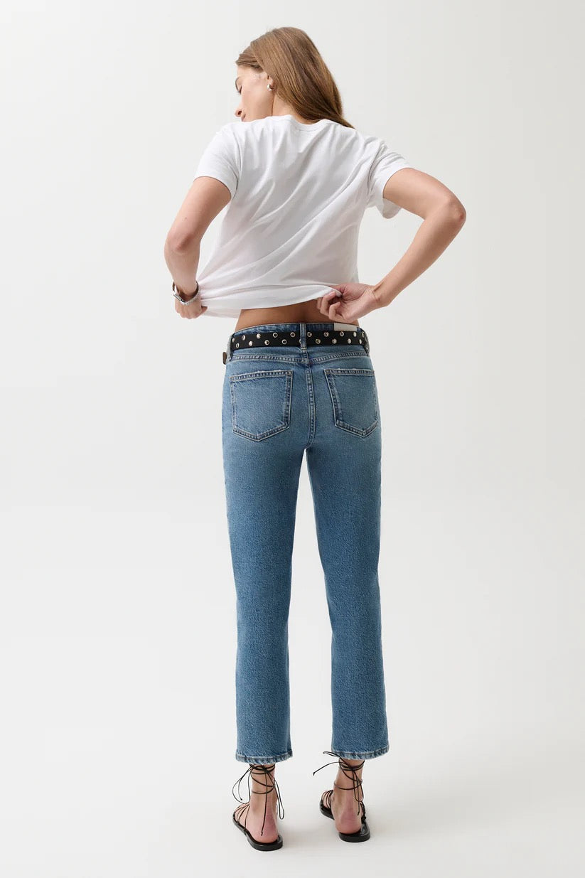 Pistola - Women -  River Aleks Mid Rise Straight Cropped Jean