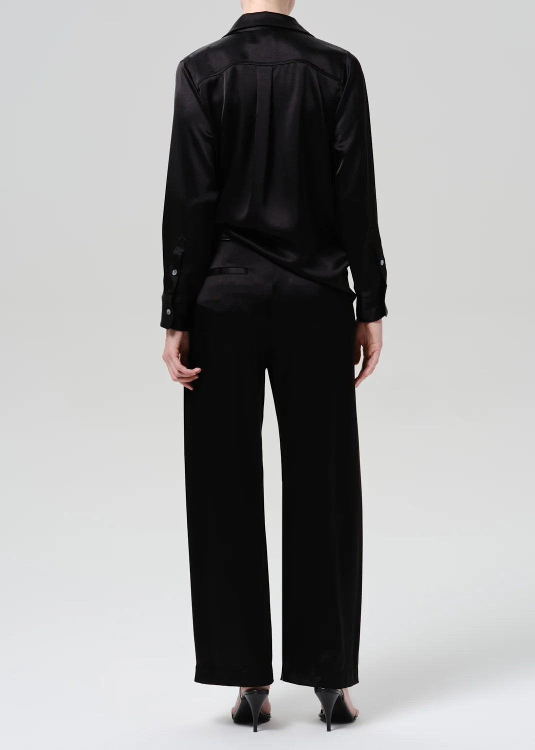 Citizens for Humanity - Women - Black Brynn Japanese Hammered Satin Trouser