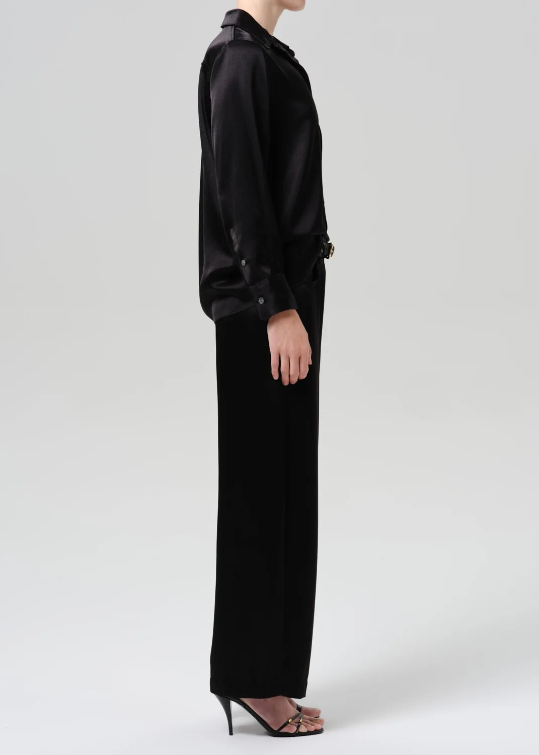 Citizens for Humanity - Women - Black Brynn Japanese Hammered Satin Trouser