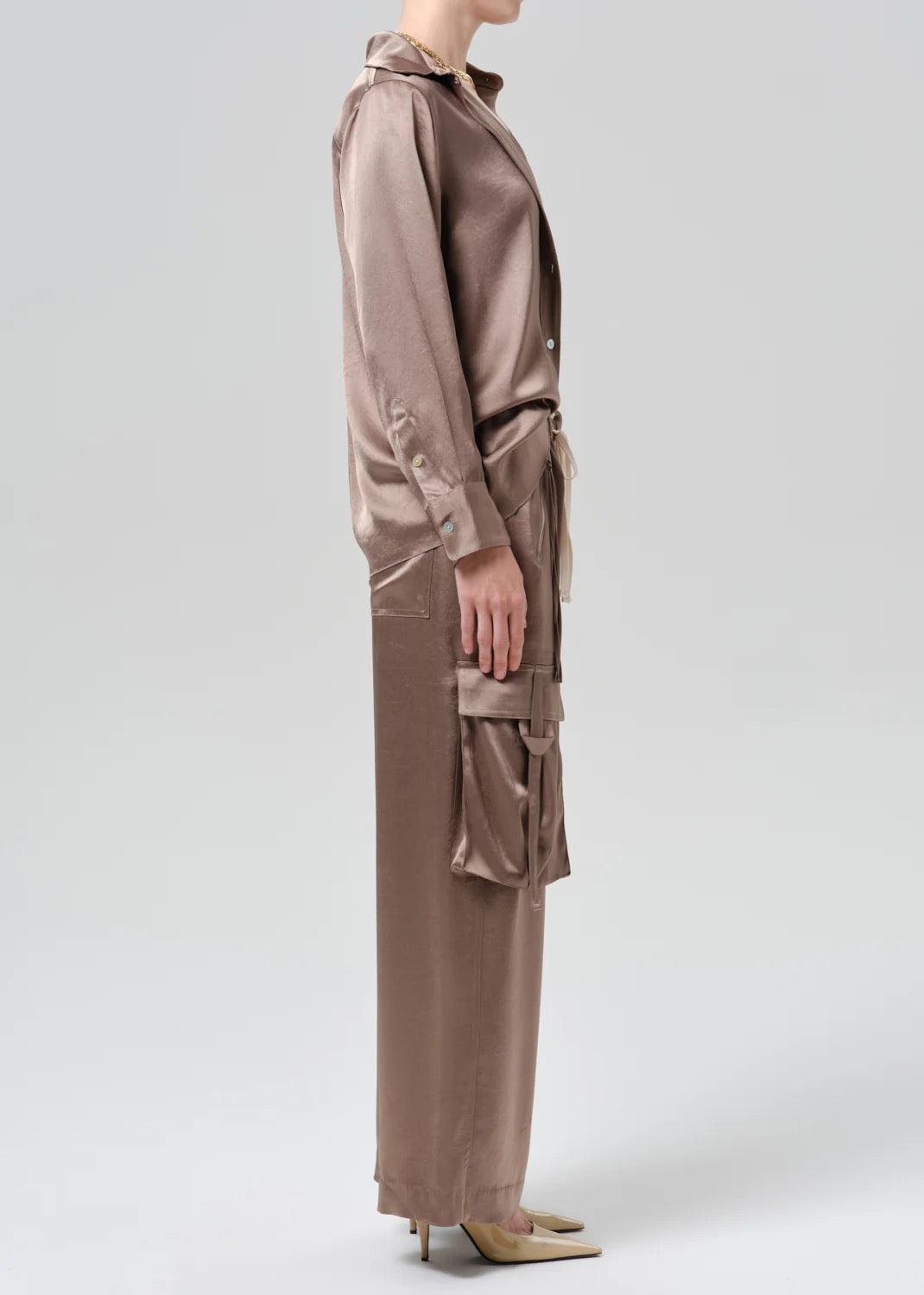 Citizens of Humanity - Women - Cocoa Andira Japanese Hammered Satin Pull On Pant