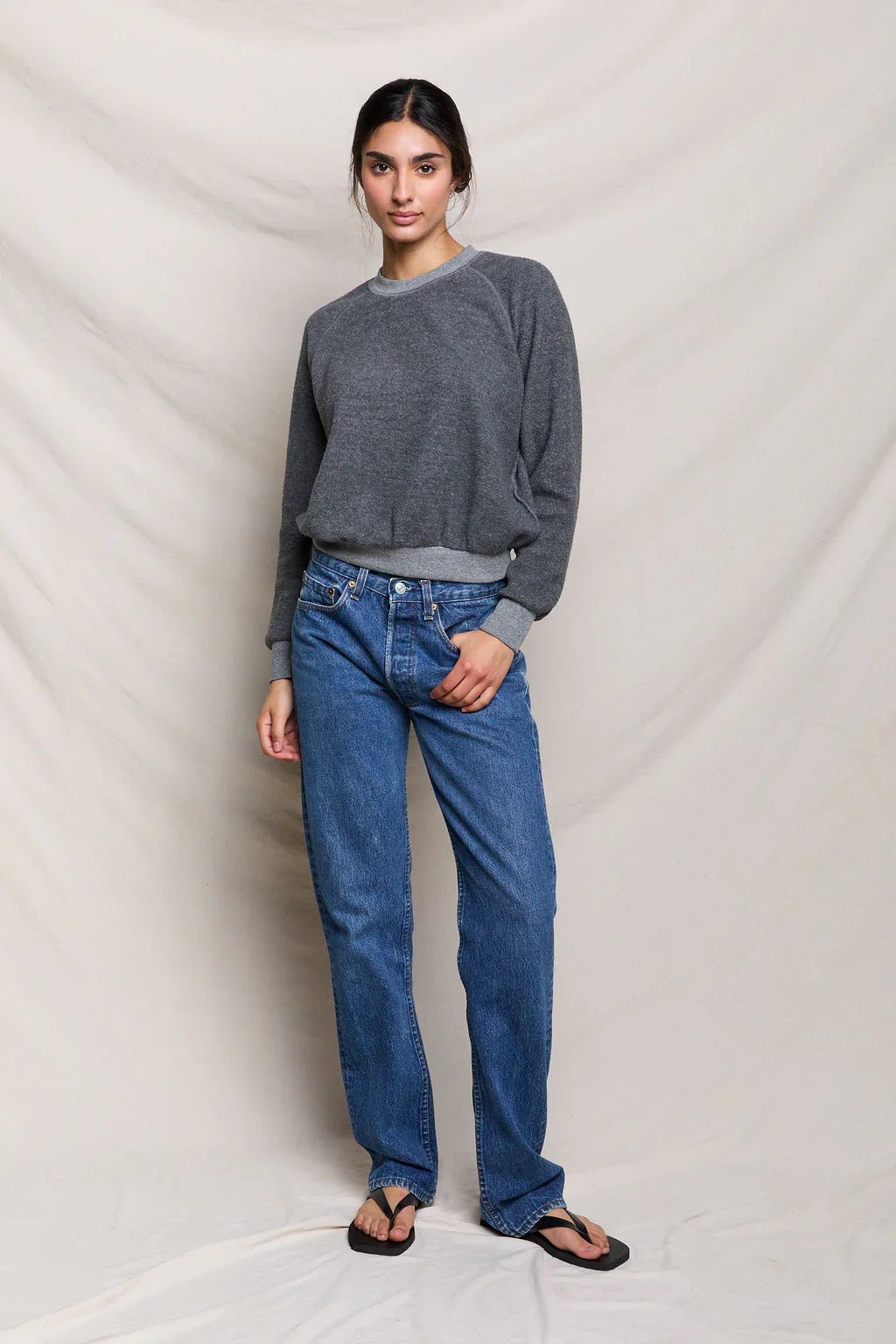 Perfect White Tee - Women - Dark Heather Grey Ziggy