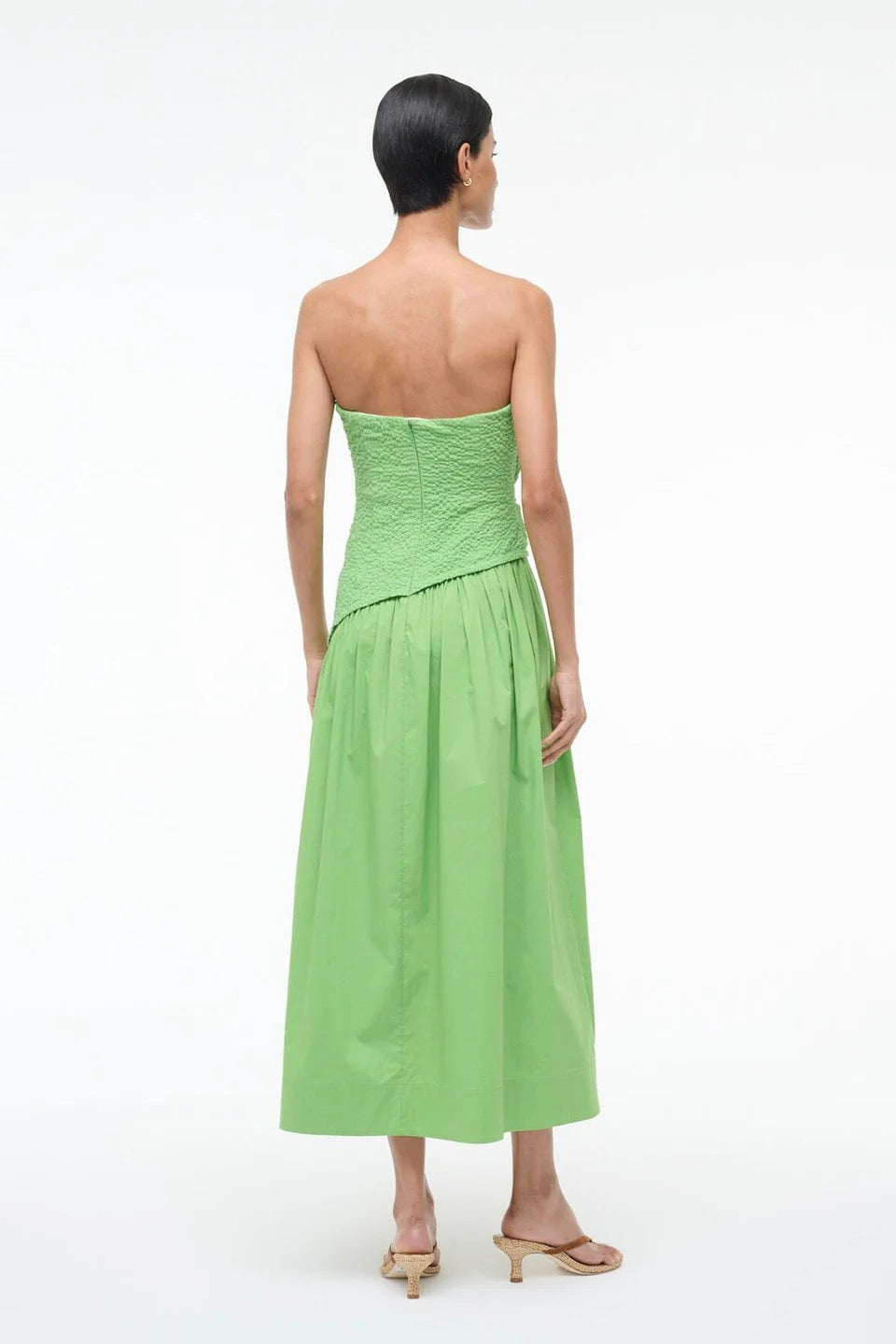 Staud  - Women - Nia Dress In Sprout and White