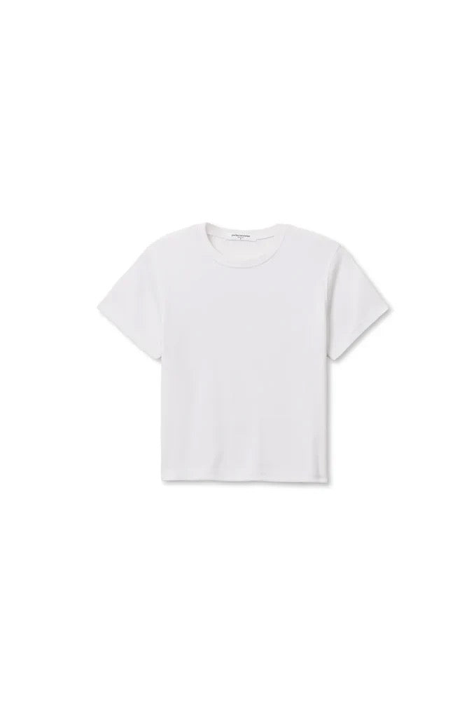 Perfect White Tee - Women- White Fitz Rib Crewneck Tee