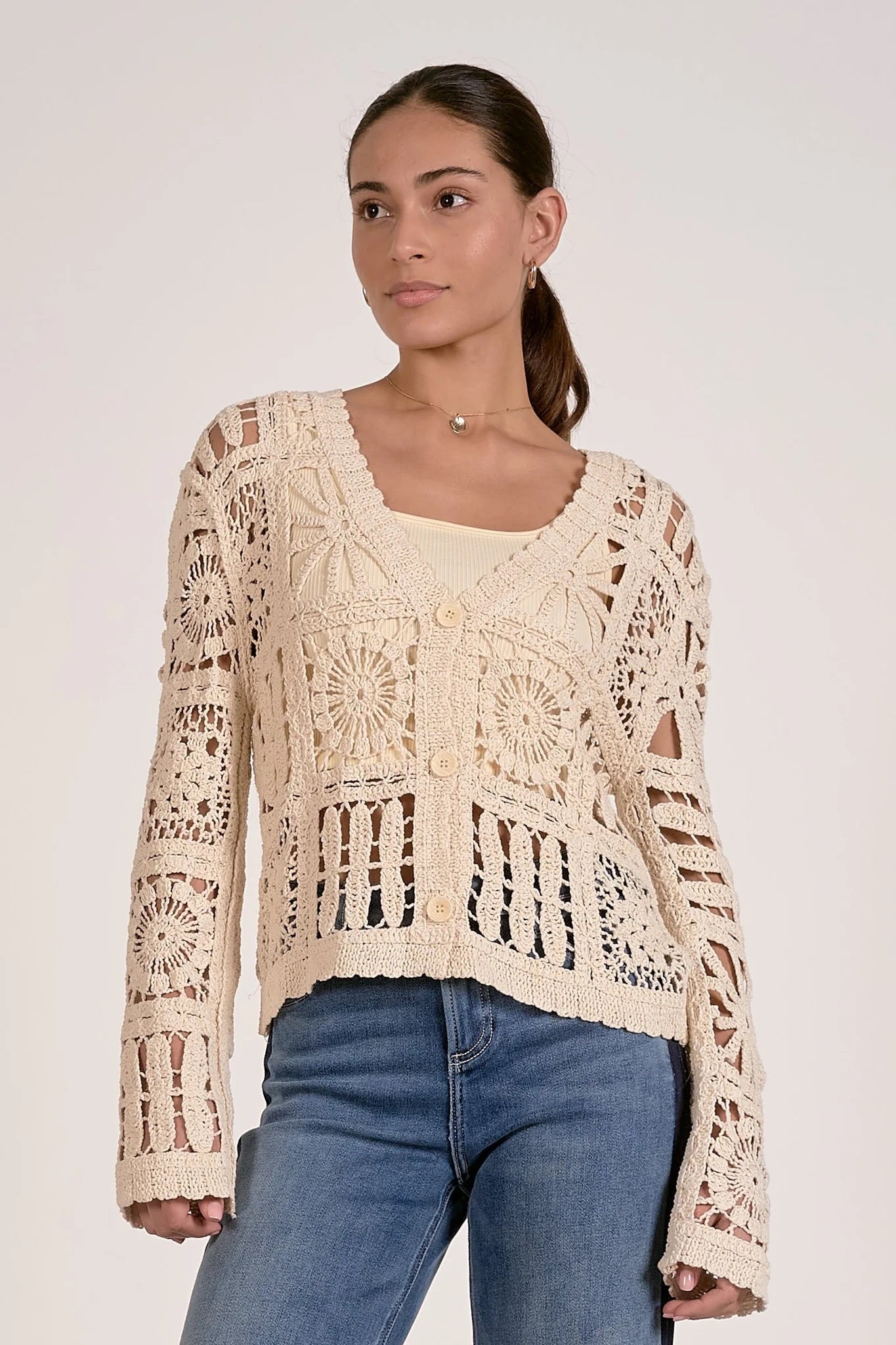 Elan - Women - Natural Shay Cardigan