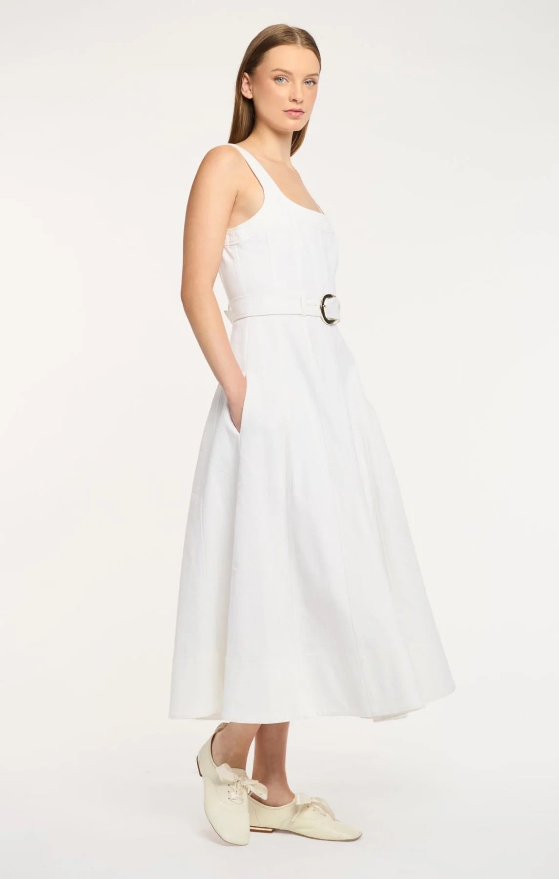 Cinq à Sept - Women - White Denim Cambree Dress