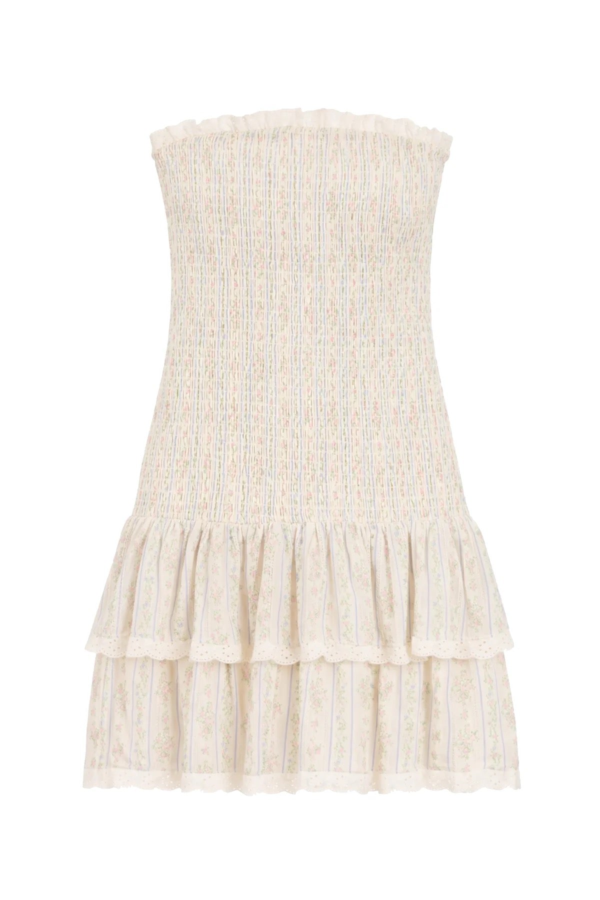 KatiieJ NYC - Junior -Vintage Vine Floral Melina Drop Waist Ruffle Dress