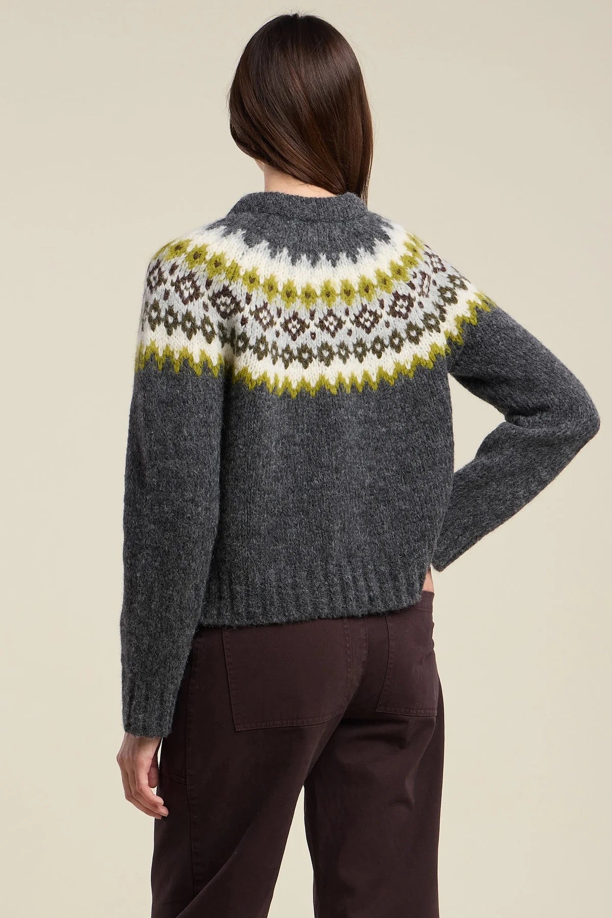 Velvet by Graham & Spencer - Women - Multi Edith Fairisle Alpaca Sweater