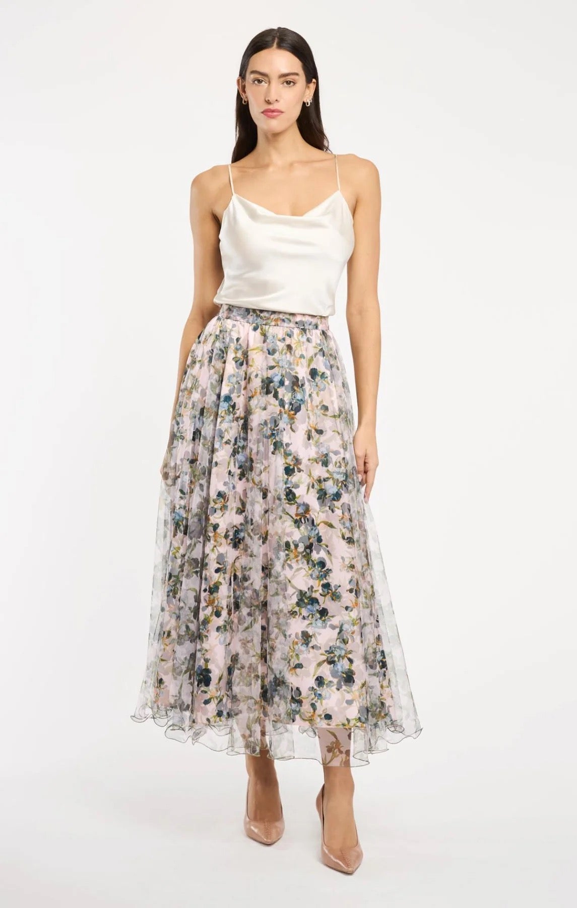 Cinq a Sept - Women - Rosy Cloud Multi  Trailing Iris Sofia Skirt