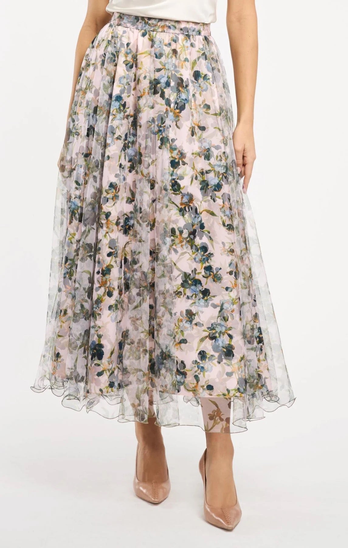 Cinq a Sept - Women - Rosy Cloud Multi  Trailing Iris Sofia Skirt