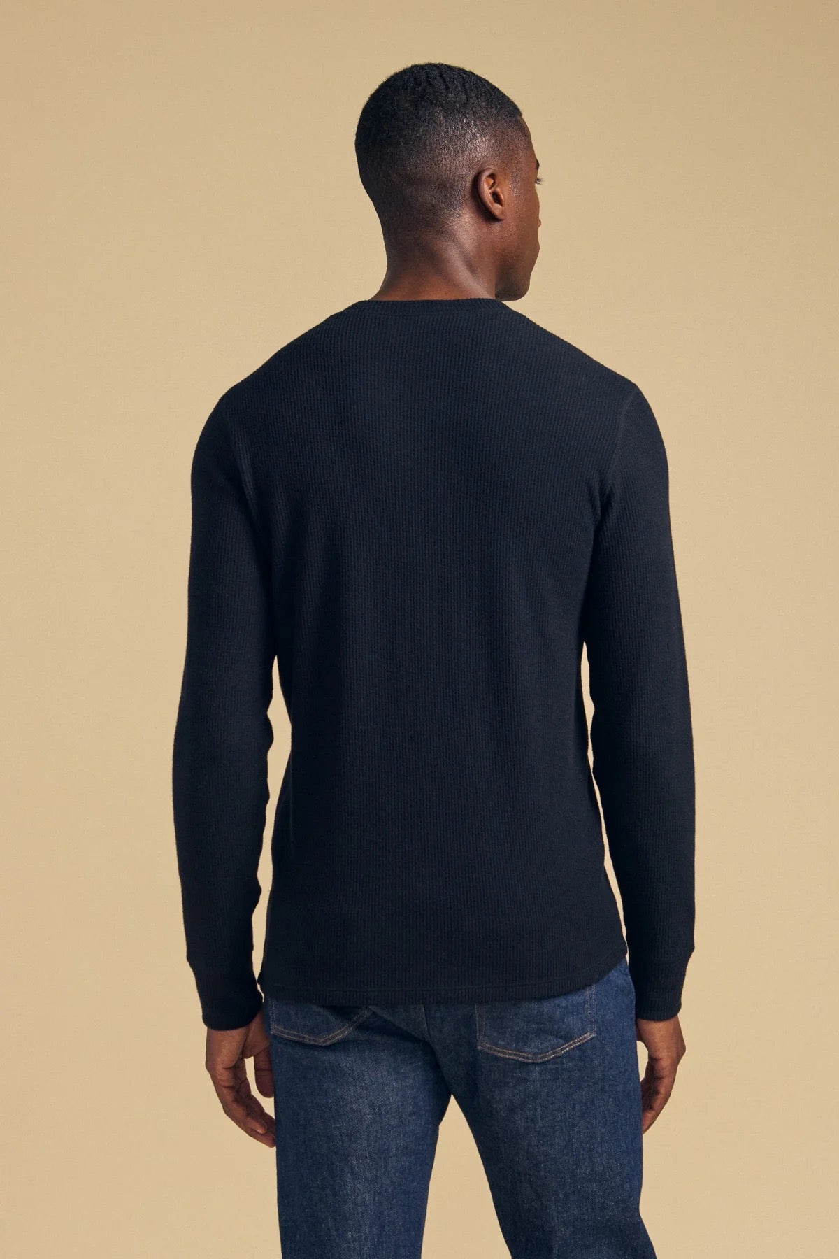 Velvet by Graham & Spencer - Men -  Black Tolliver Thermal Crew