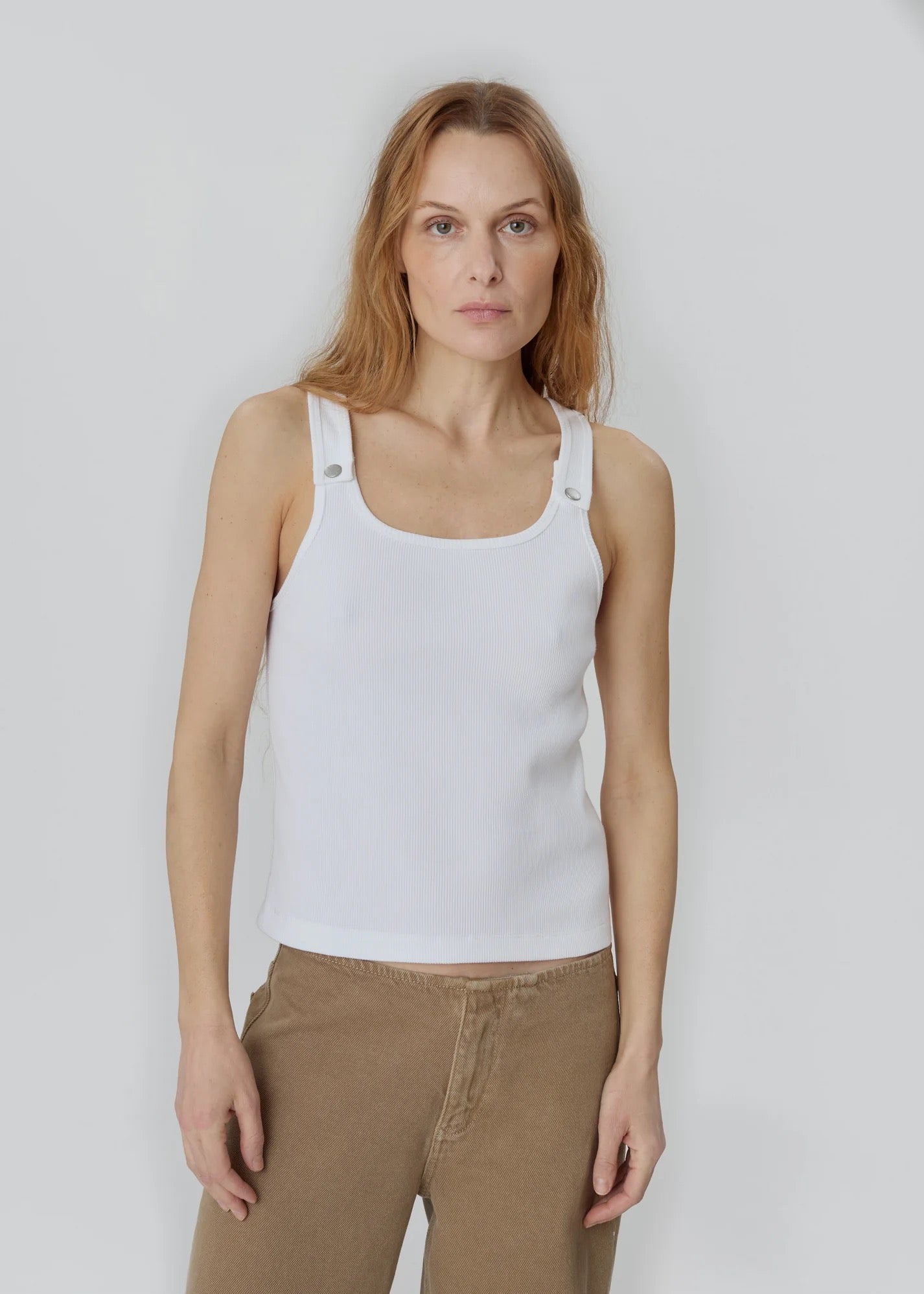 Still Here - Women - Milk & Pink Snap Tank