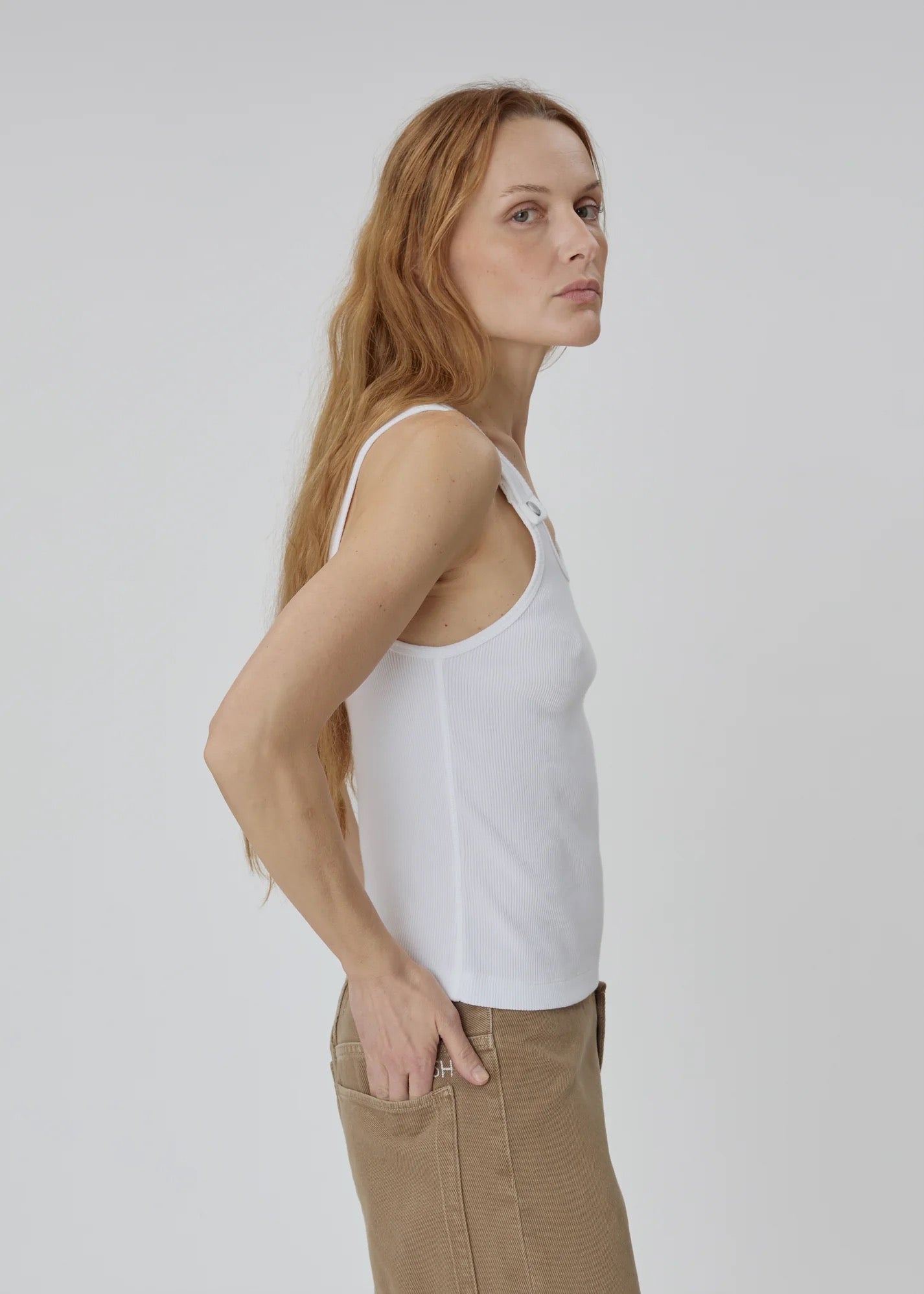 Still Here - Women - Milk & Pink Snap Tank