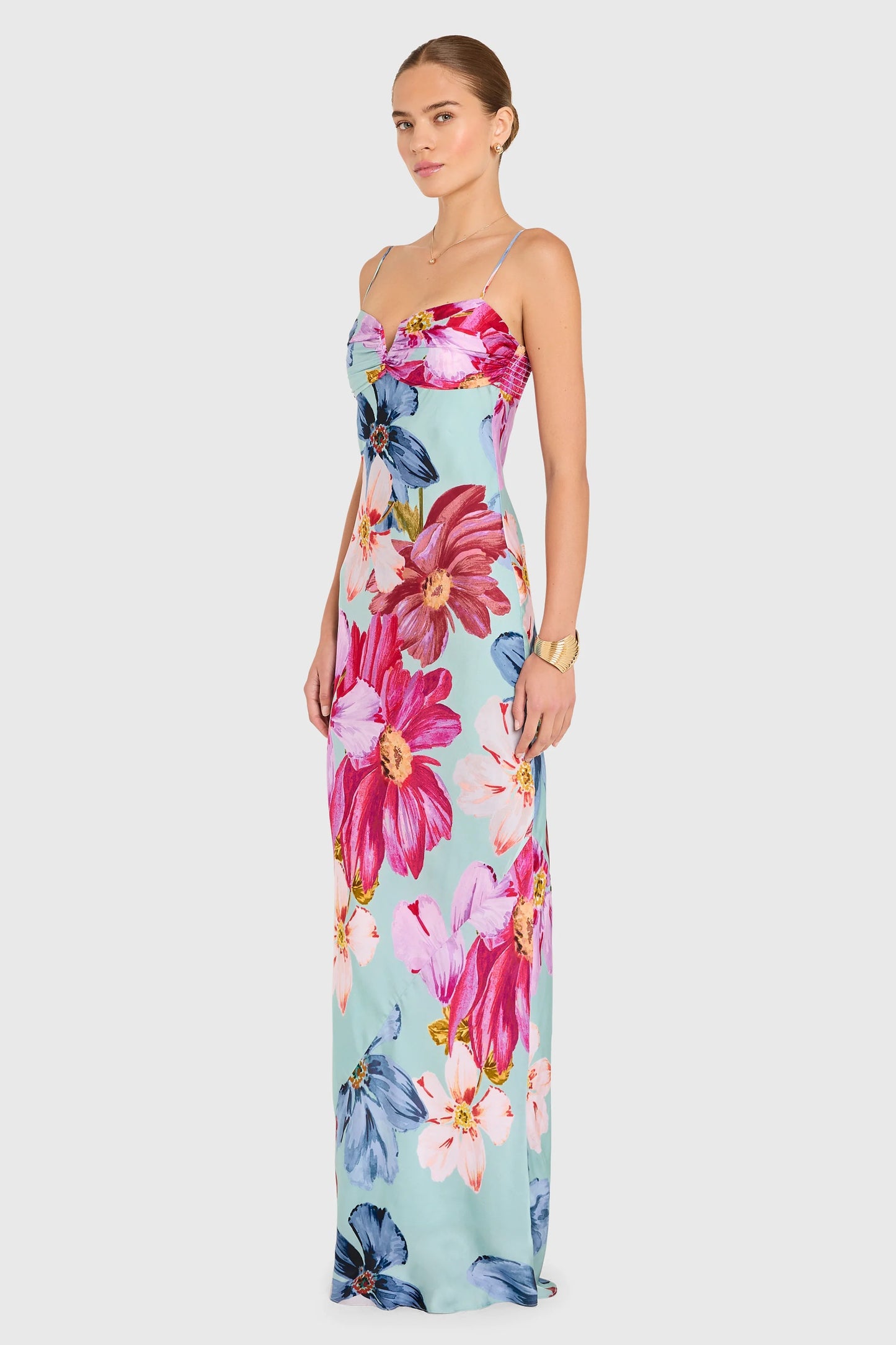 Amanda Uprichard - Women - Blue Multi  Ira Daphne Floral Maxi Dress