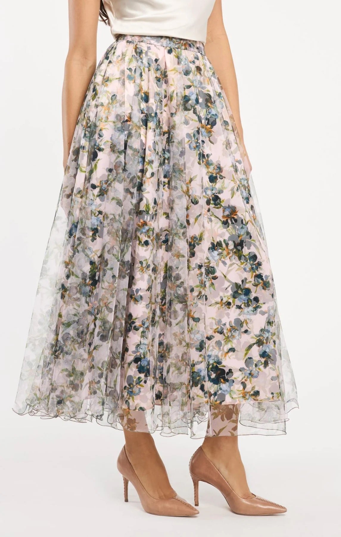 Cinq a Sept - Women - Rosy Cloud Multi  Trailing Iris Sofia Skirt