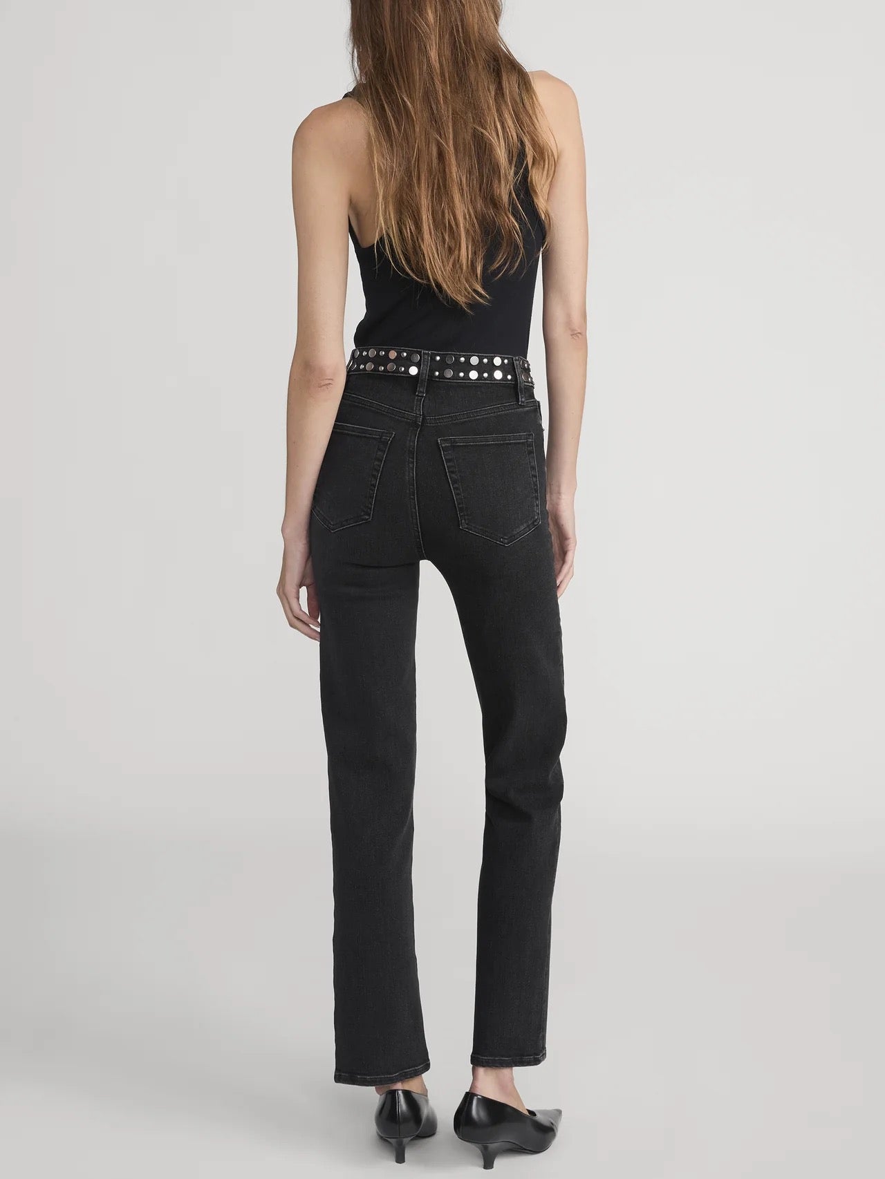 Frame - Women - Meteor -  Le Sleek Straight Studded Jean