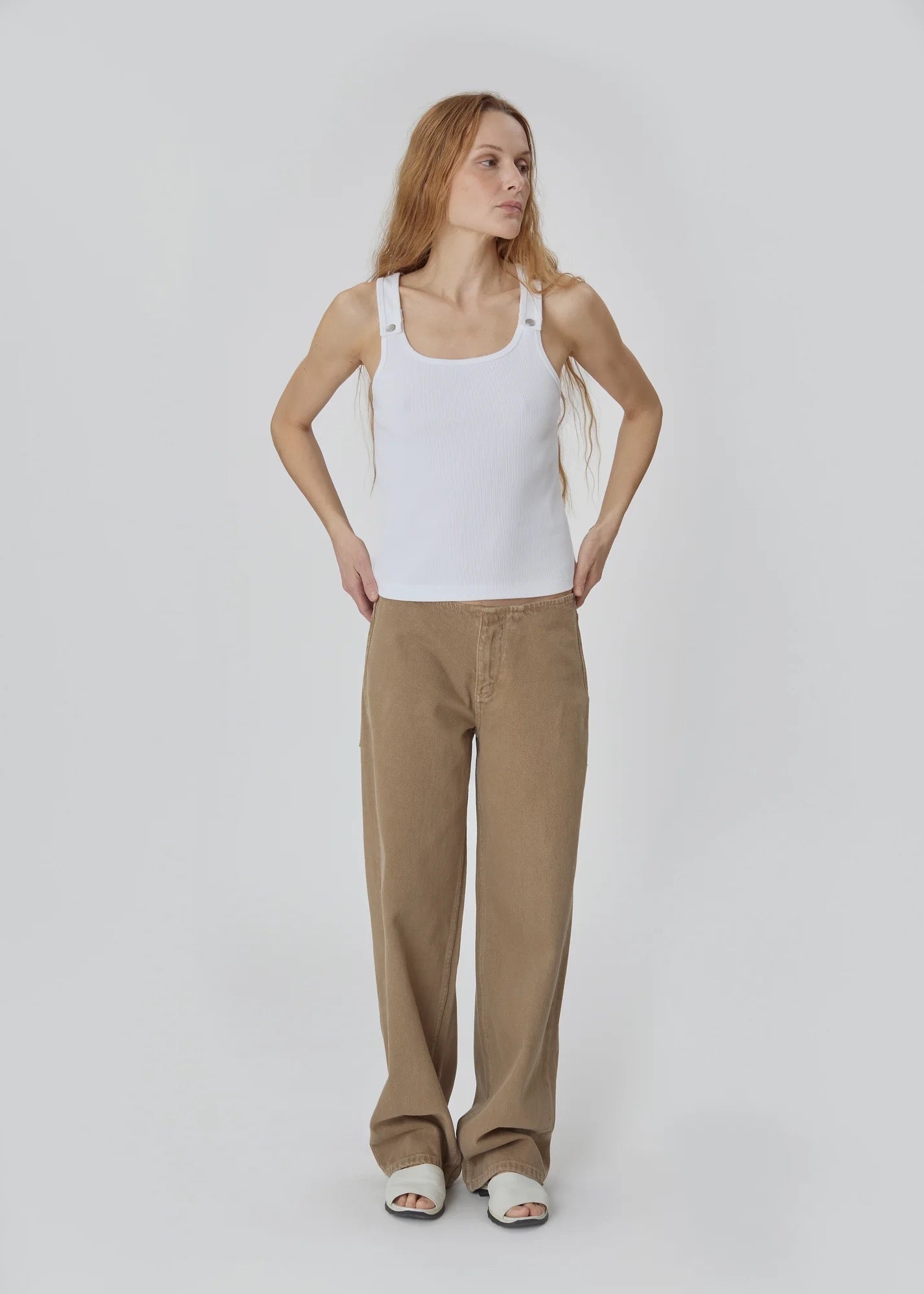 Still Here - Women - Milk & Pink Snap Tank