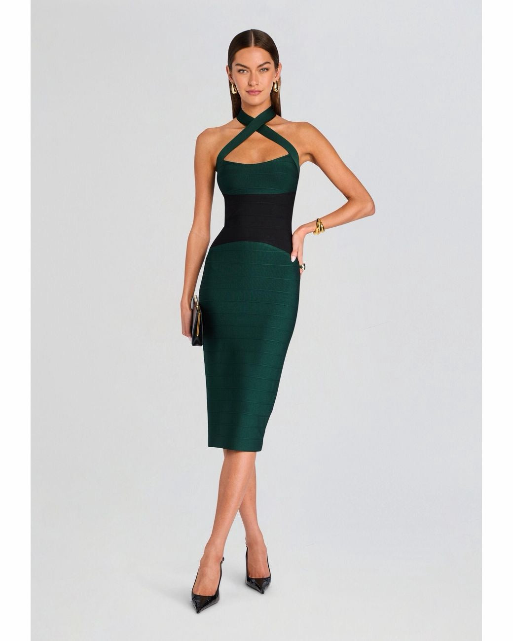 Retrofete - Women - Emerald Green  Burns Bandage Dress