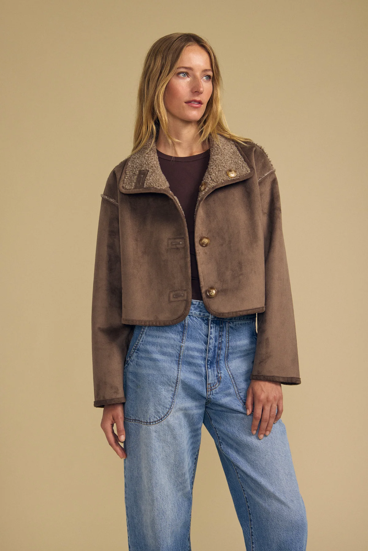 Velvet Graham & Spencer - Women Faded Coco Esme Faux Sherpa Reversible Jacket