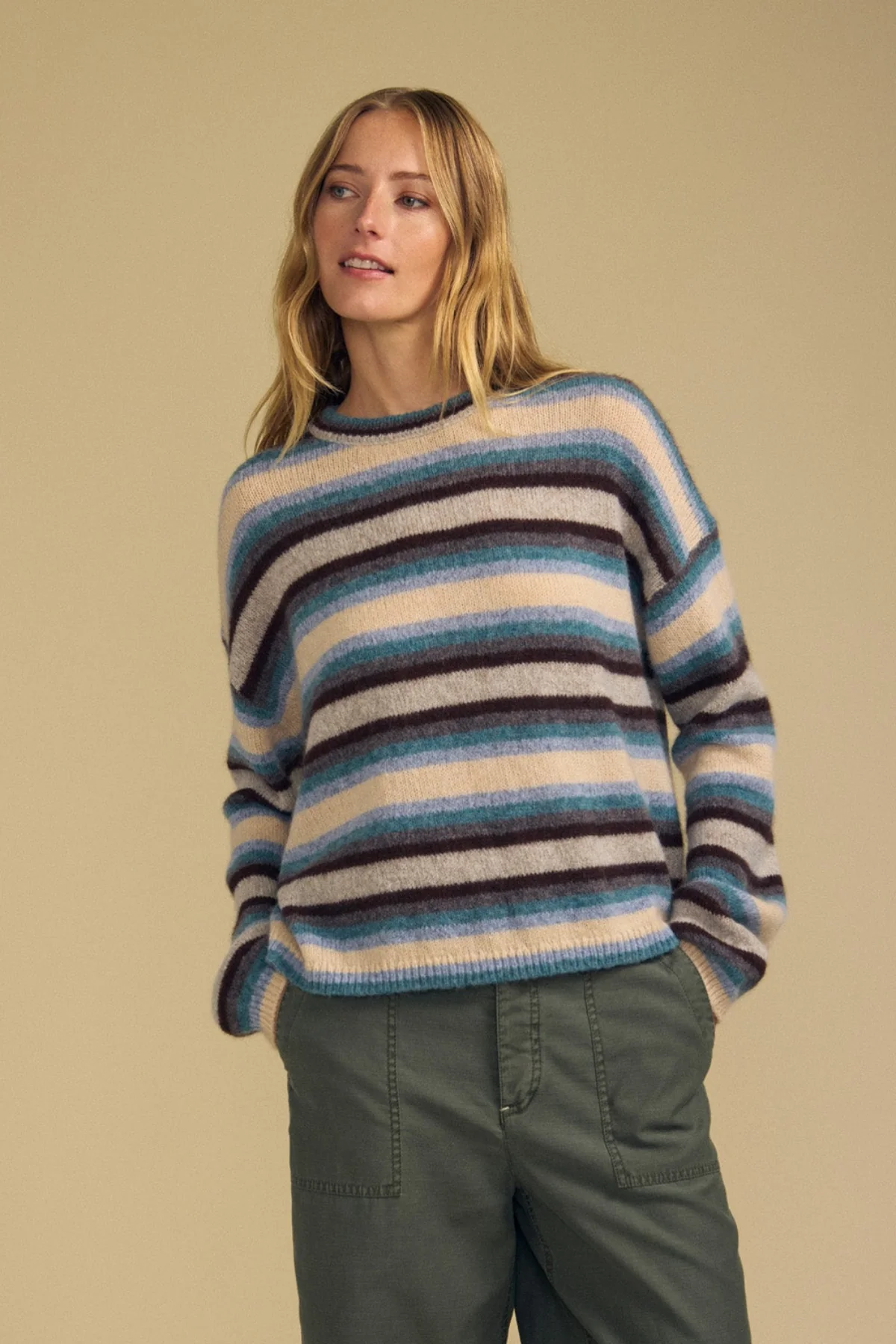 Velvet By Spencer & Graham - Women -Mae Stripe Crew Sweater