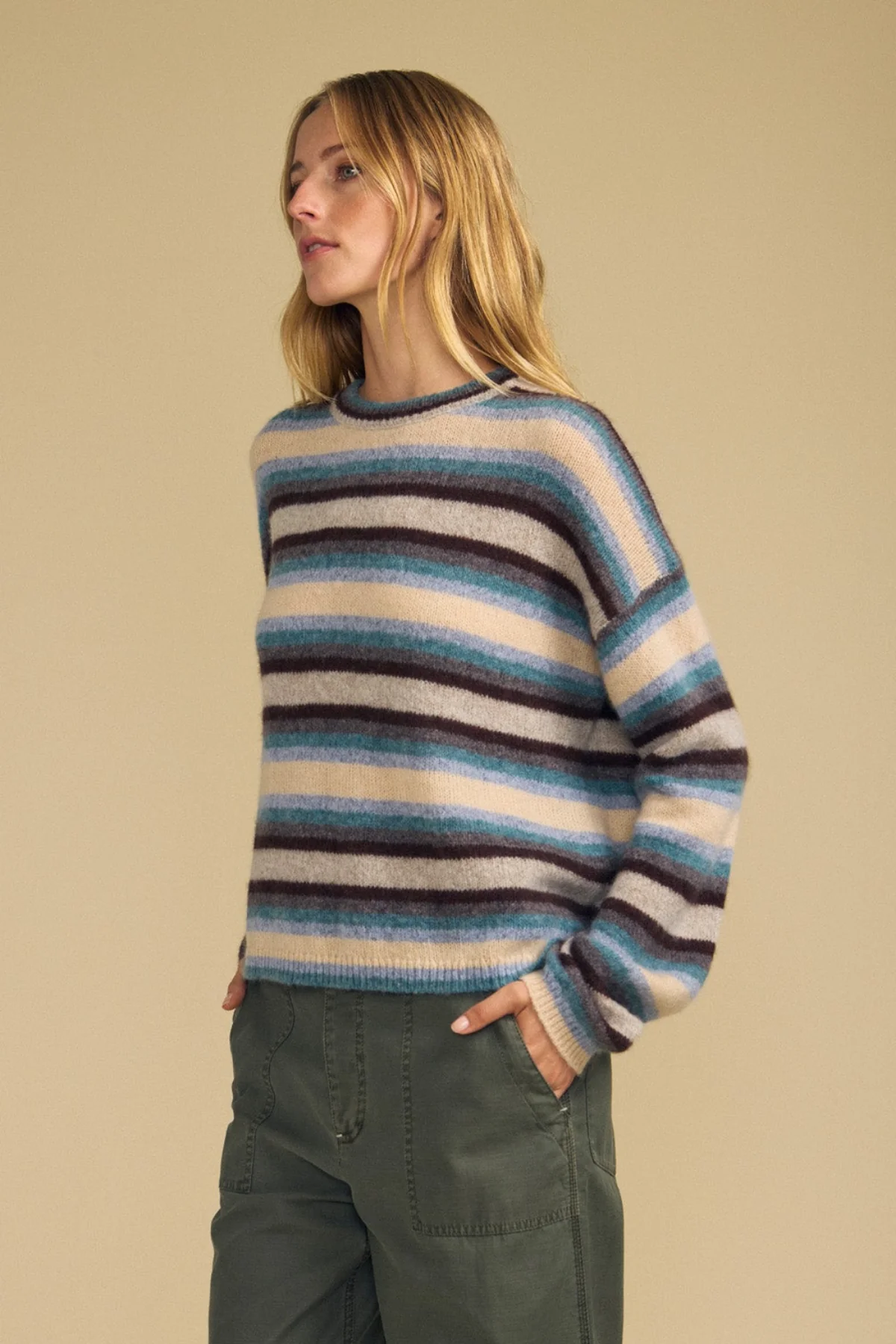Velvet By Spencer & Graham - Women -Mae Stripe Crew Sweater