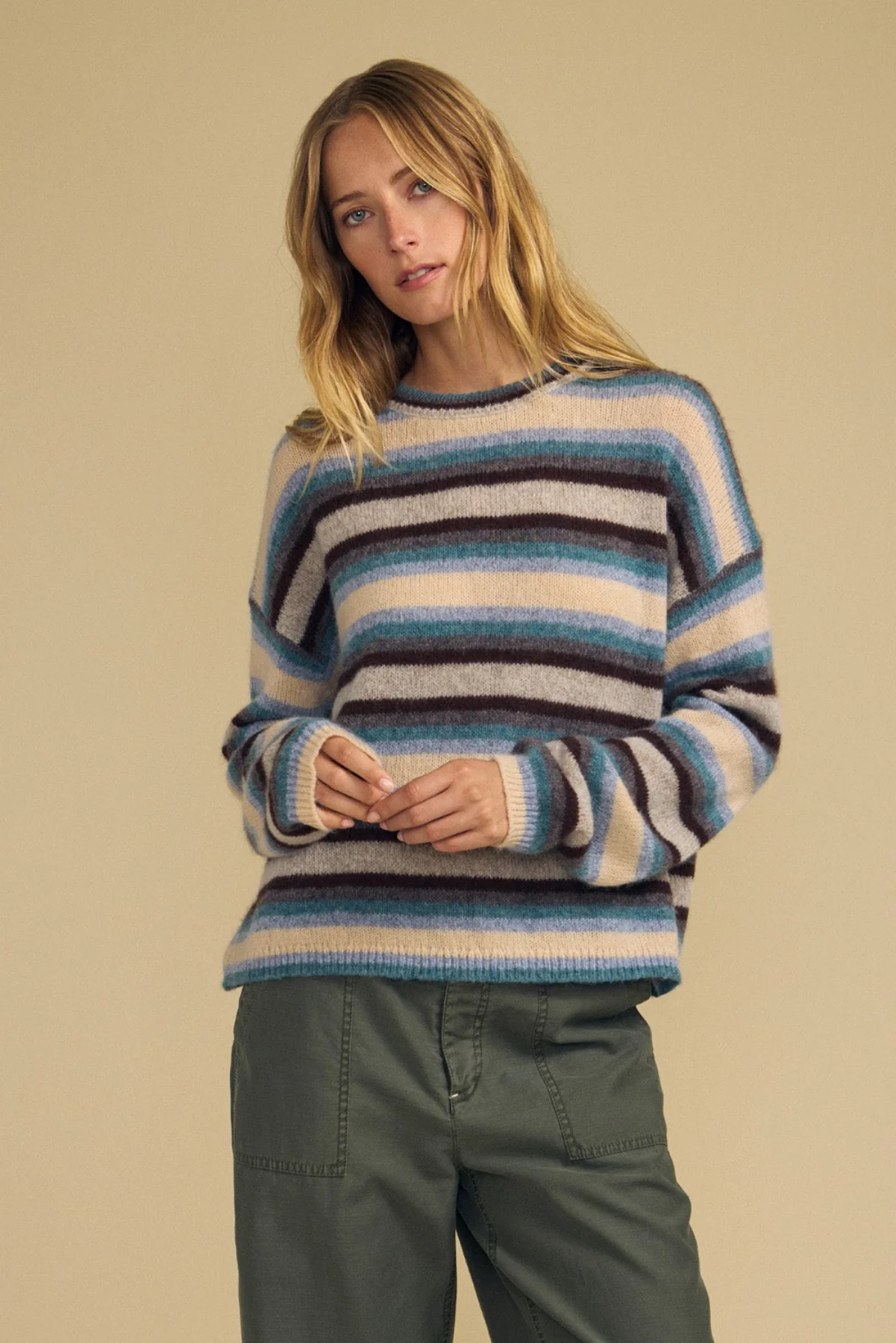 Velvet By Spencer & Graham - Women -Mae Stripe Crew Sweater