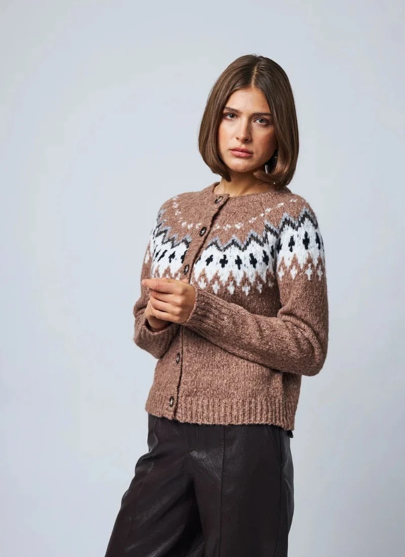 Line - Women - Smokey Ulla Fairisle Cardigan