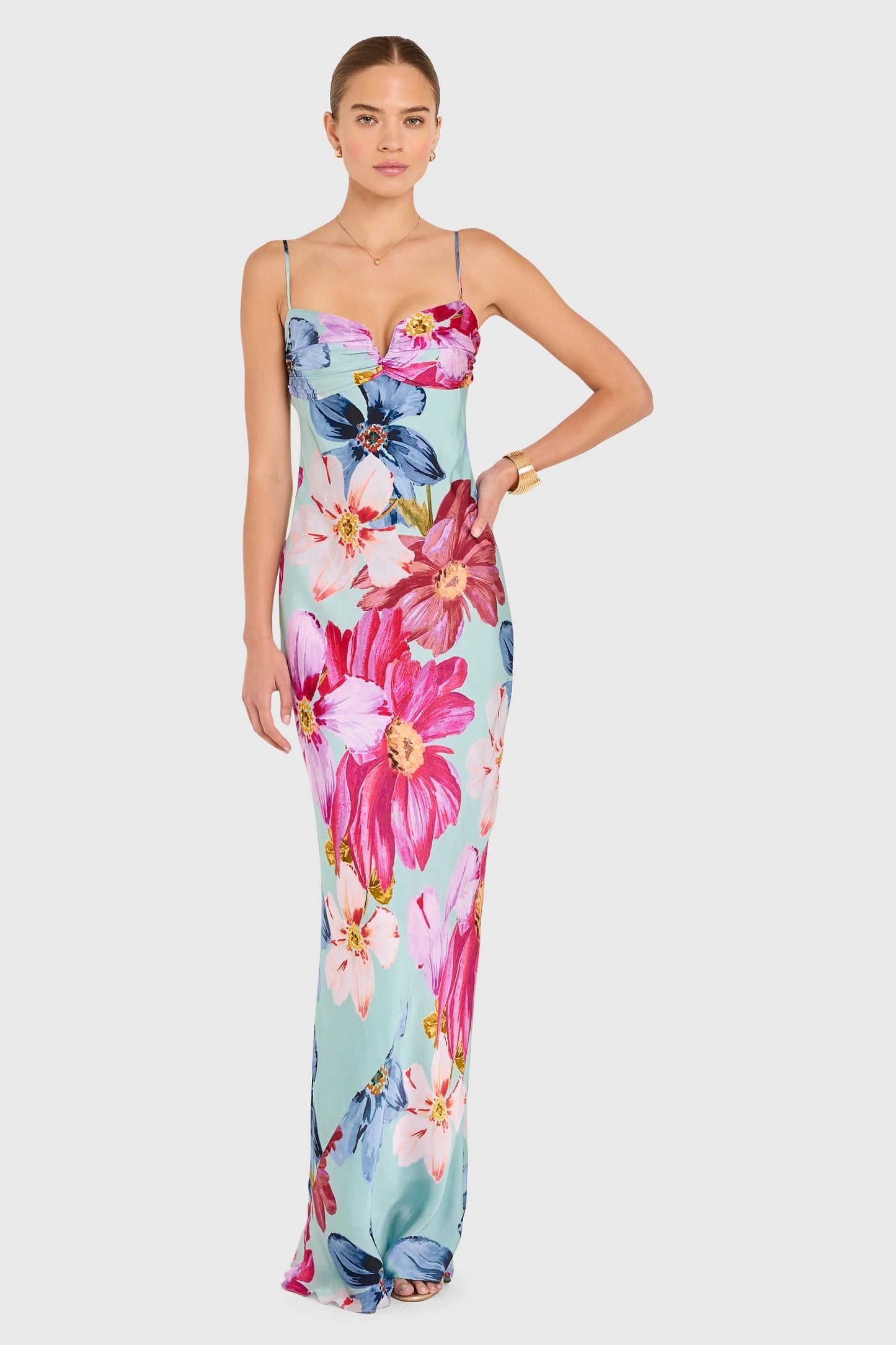 Amanda Uprichard - Women - Blue Multi  Ira Daphne Floral Maxi Dress