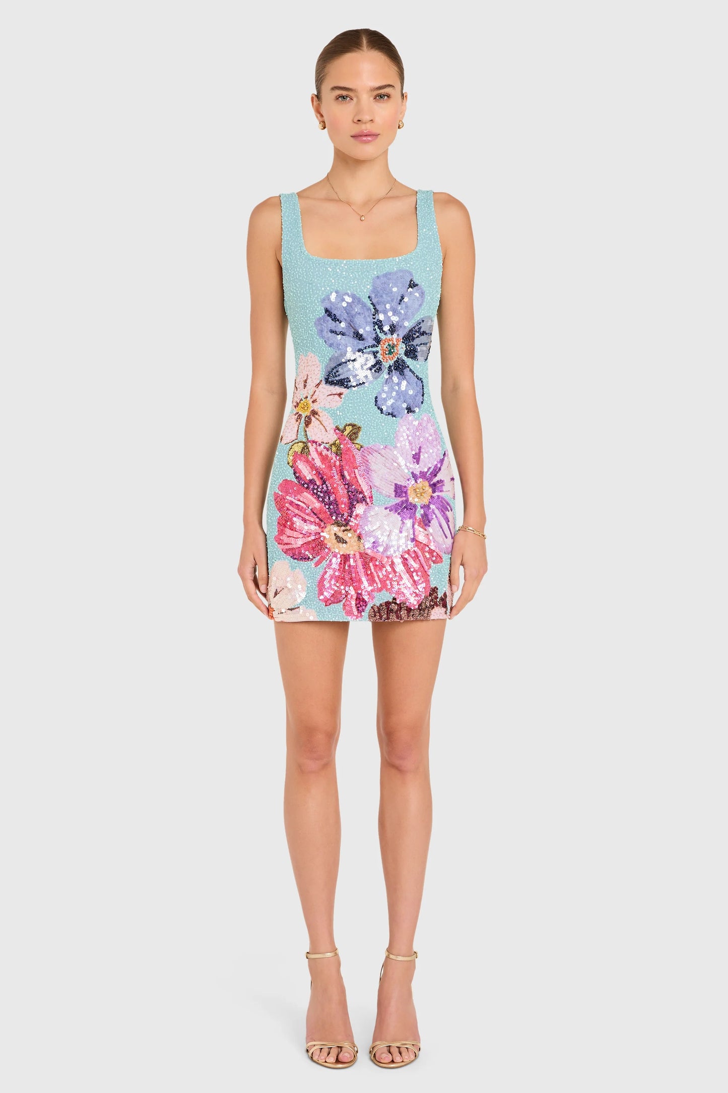 Amanda Uprichard - Women - Blue Multi Augustine Dress In Daphne Floral