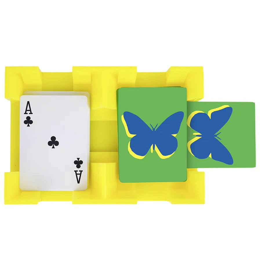 Guys N Gals - Canasta  Plastic PVC Cards Blue Butterfly On Green Background