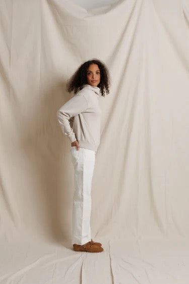 Perfect White Tee - Women - Whitecap Grey Heart Fleece Pullover Hoodie
