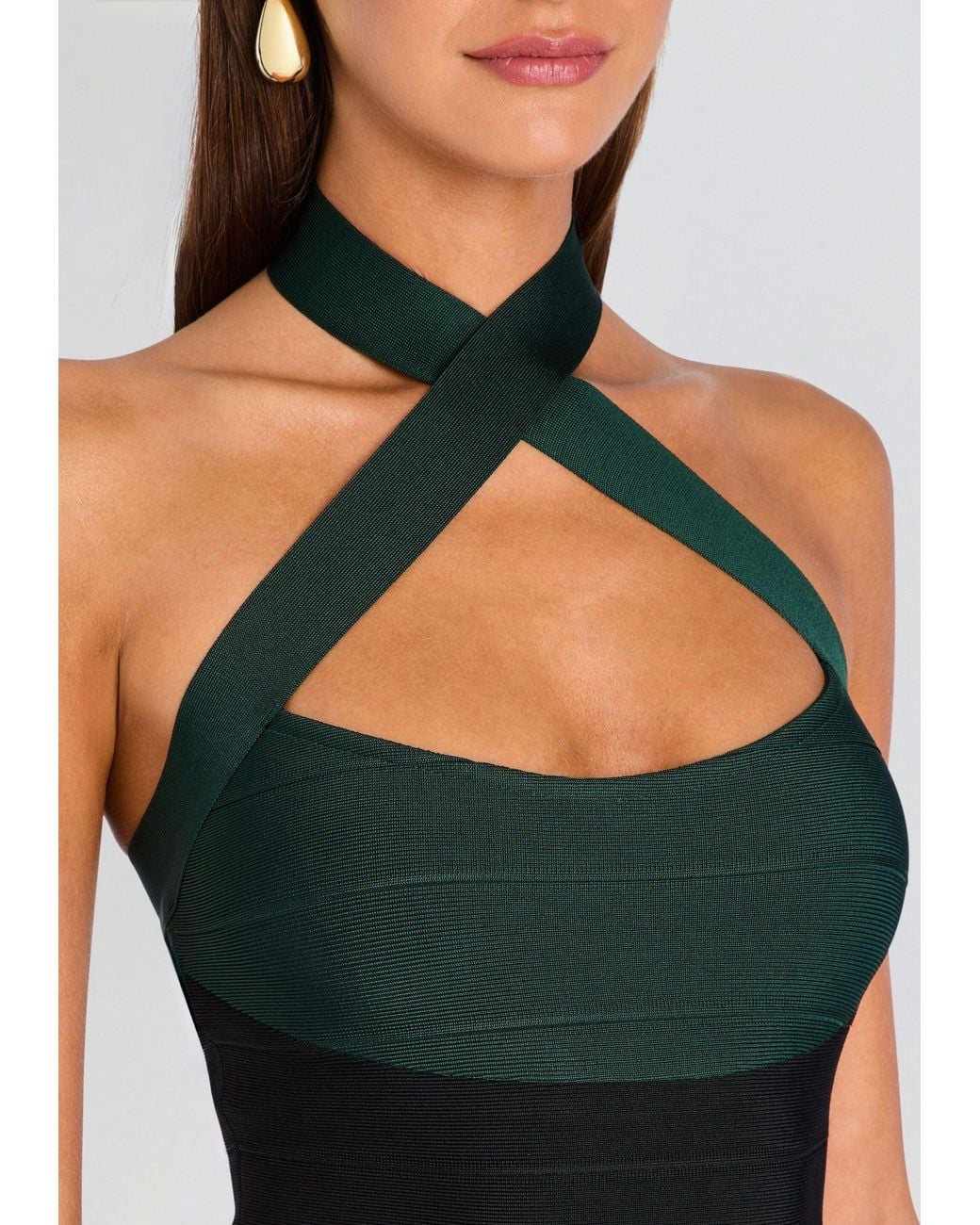 Retrofete - Women - Emerald Green  Burns Bandage Dress
