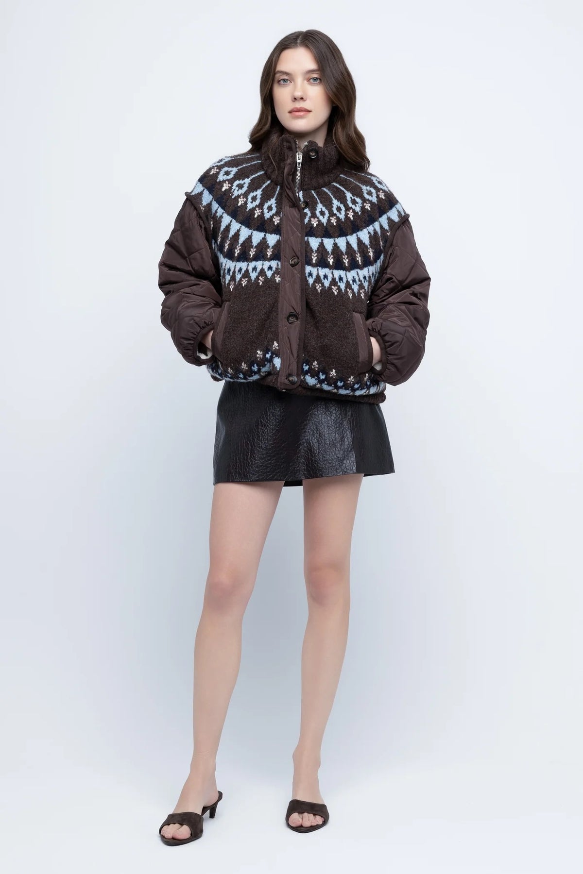 Blank NYC - Women - Brown Side Quest Sweater Puffer