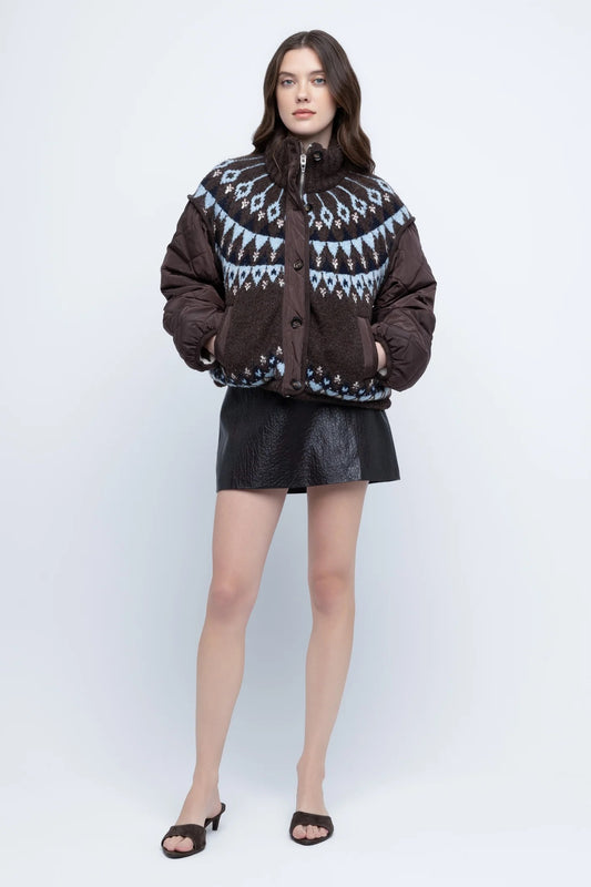 Blank NYC - Women - Brown Side Quest Sweater Puffer