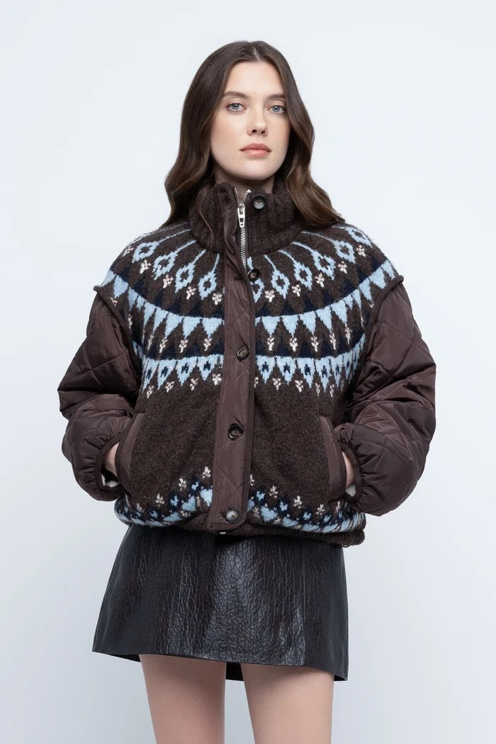 Blank NYC - Women - Brown Side Quest Sweater Puffer