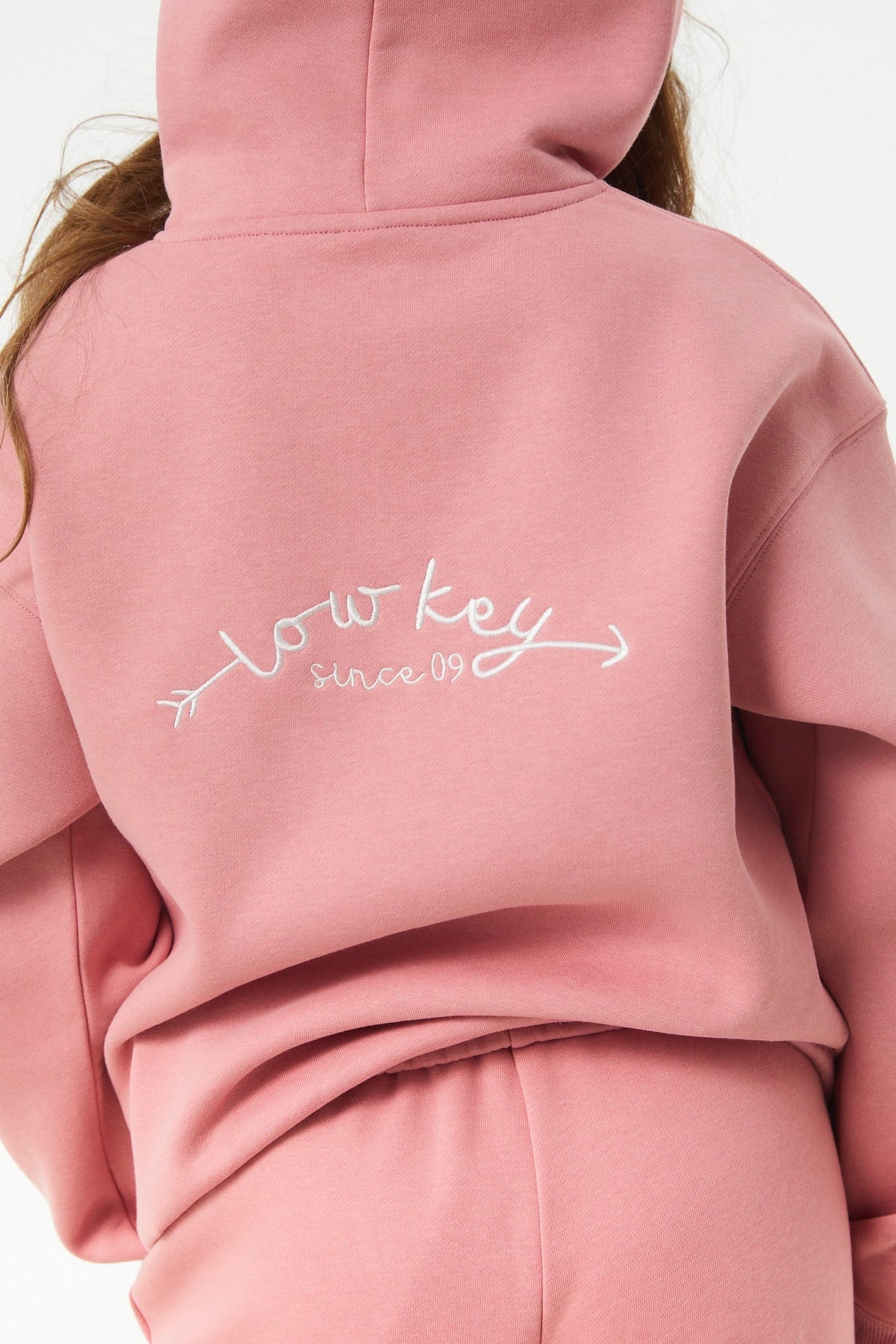 Theme - Tween - Rose Pink Lea  French Terry Oversized Hoodie - Low Key