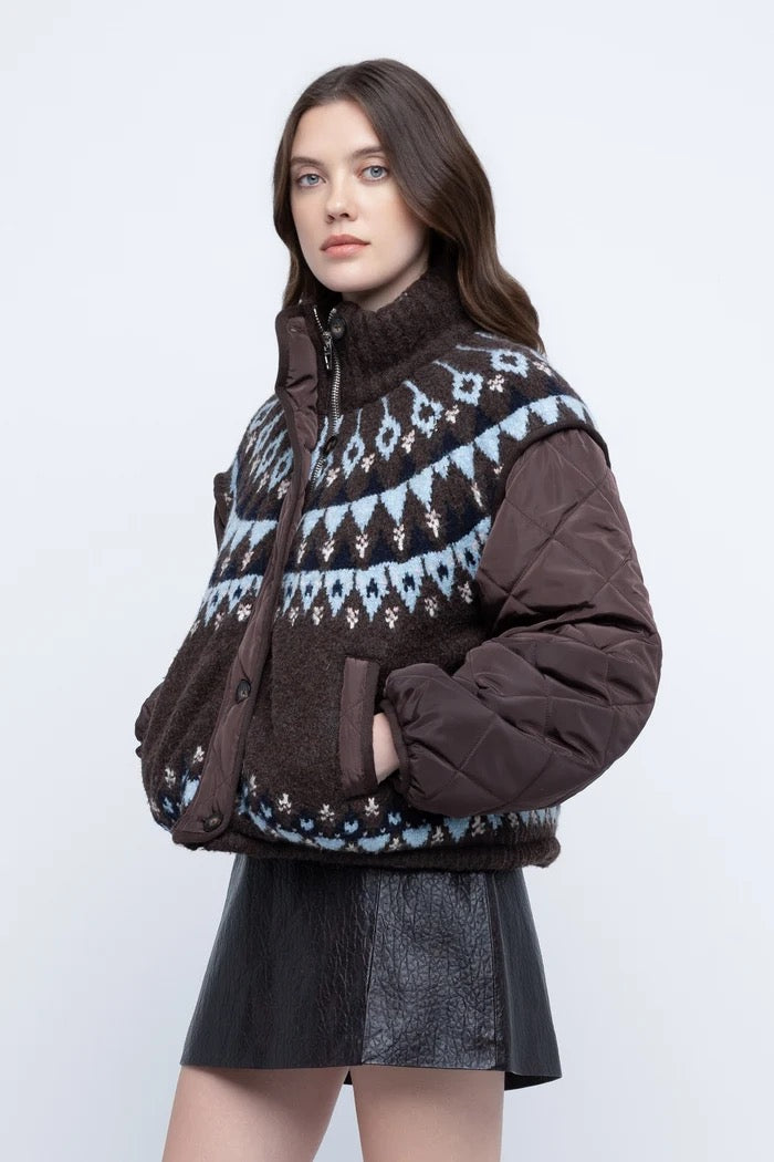 Blank NYC - Women - Brown Side Quest Sweater Puffer